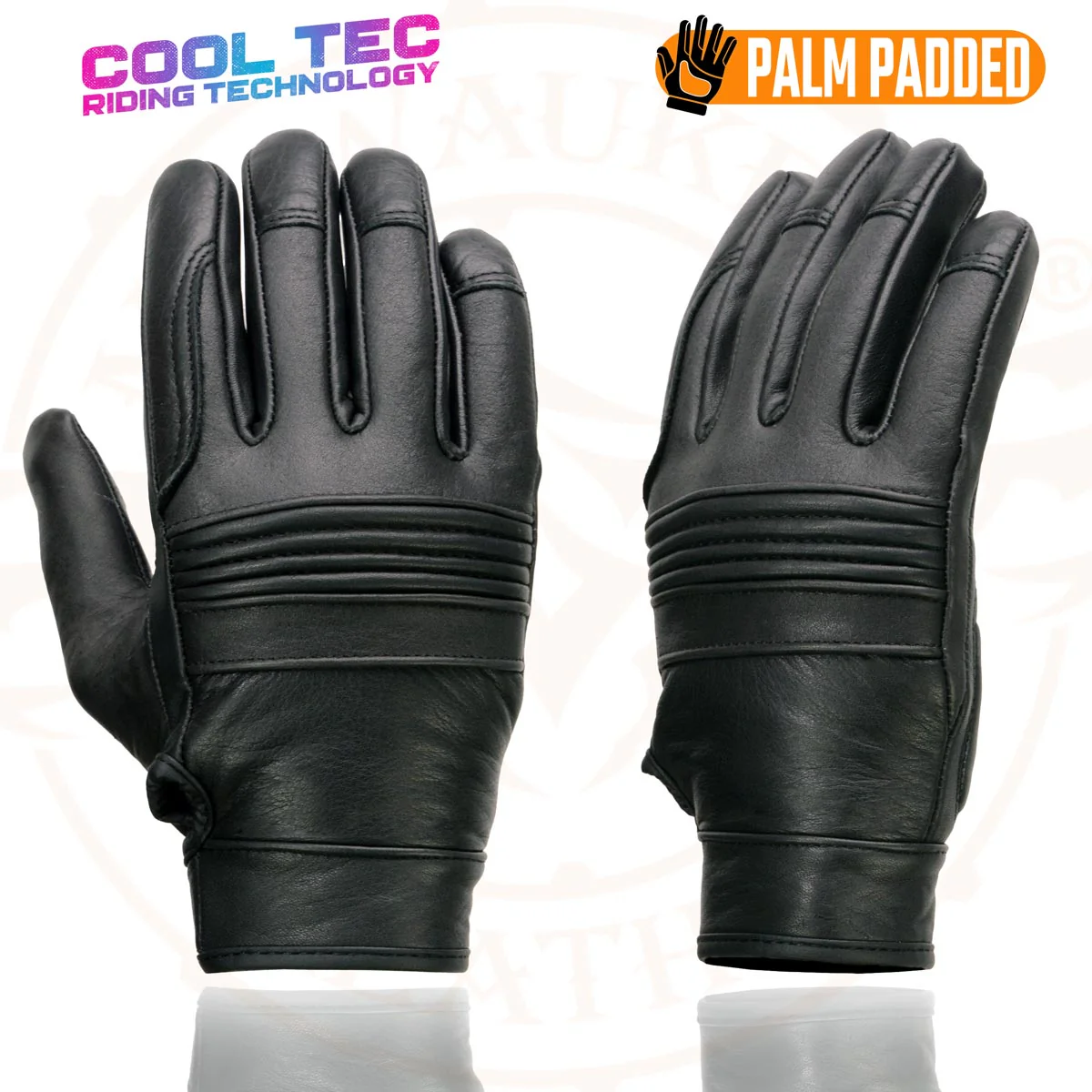 Milwaukee Leather MG7736 Women's Black Leather Gel Palm Motorcycle Gloves w/ Flex Knuckles and Cool-Tec Treatement 5 Milwaukee Leather MG7736 Women's Black Leather Gel Palm Motorcycle Gloves w/ Flex Knuckles and Cool-Tec Treatement