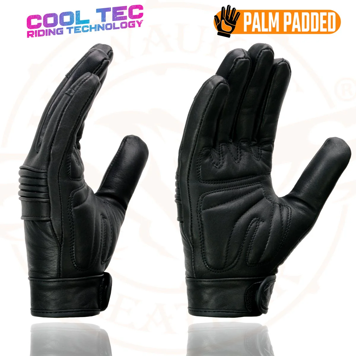 Milwaukee Leather MG7736 Women's Black Leather Gel Palm Motorcycle Gloves w/ Flex Knuckles and Cool-Tec Treatement 6 Milwaukee Leather MG7736 Women's Black Leather Gel Palm Motorcycle Gloves w/ Flex Knuckles and Cool-Tec Treatement