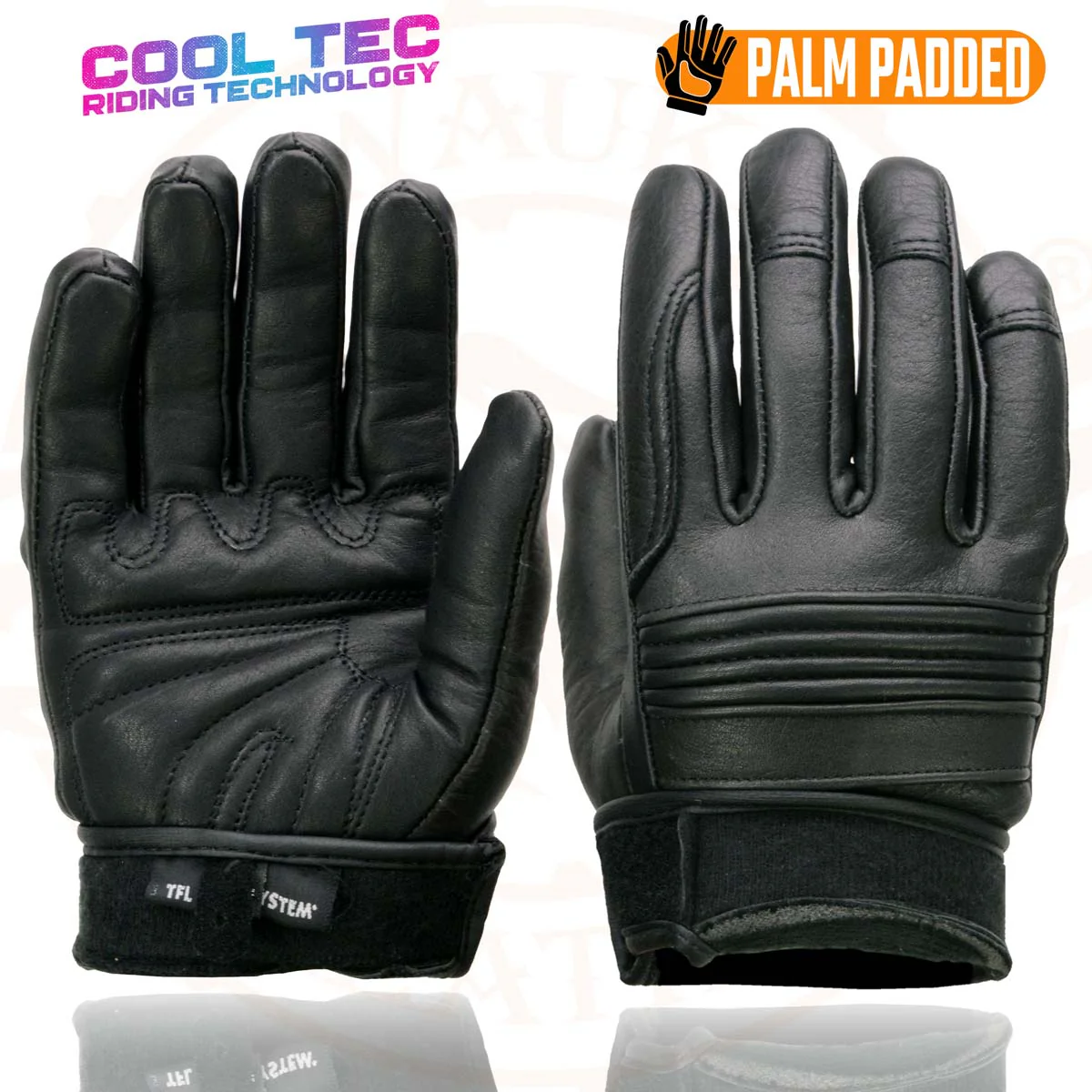 Milwaukee Leather MG7736 Women's Black Leather Gel Palm Motorcycle Gloves w/ Flex Knuckles and Cool-Tec Treatement 9 Milwaukee Leather MG7736 Women's Black Leather Gel Palm Motorcycle Gloves w/ Flex Knuckles and Cool-Tec Treatement