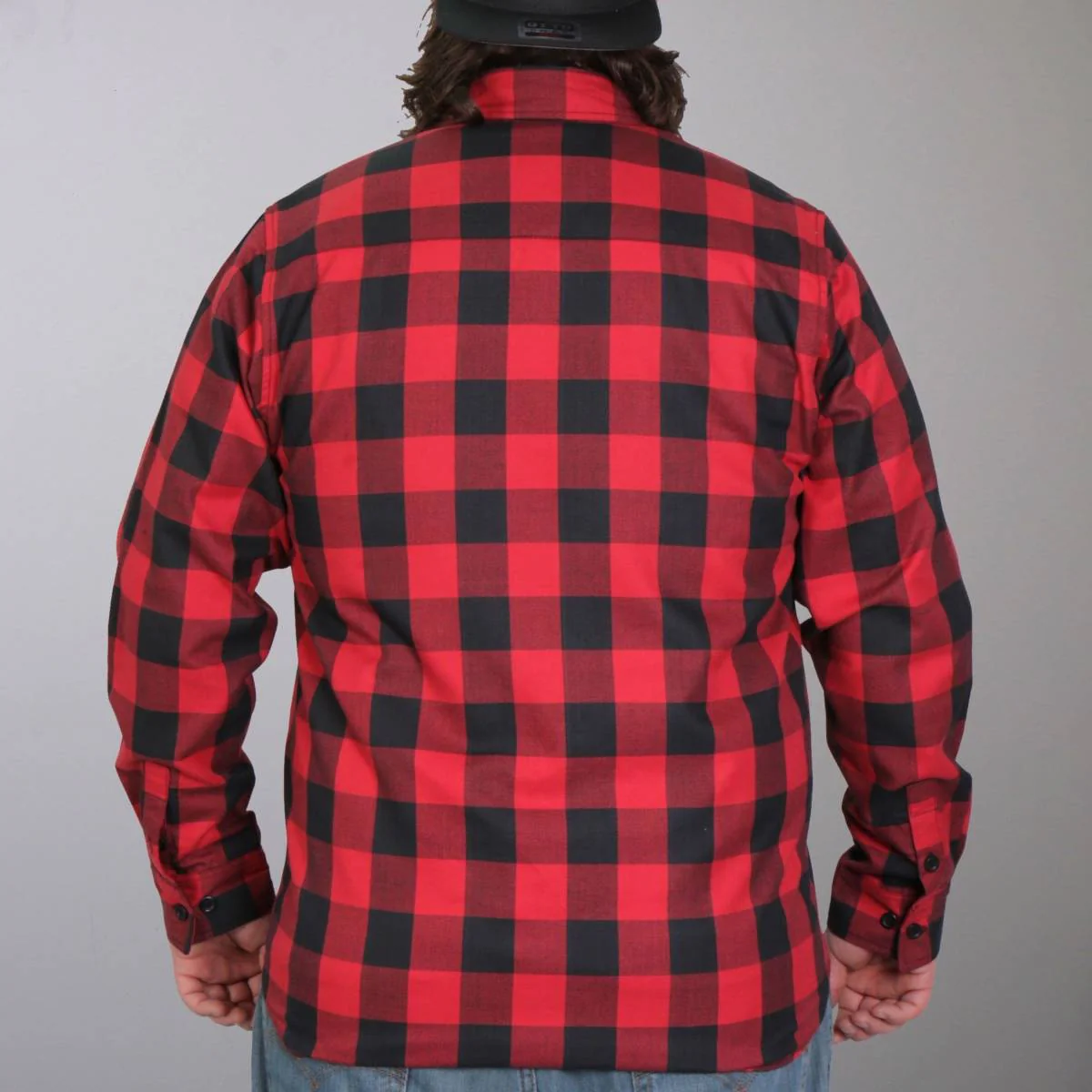 Hot Leathers FLM2002 Men's Black and Red Long Sleeve Flannel Shirt 2 Hot Leathers FLM2002 Men's Black and Red Long Sleeve Flannel Shirt