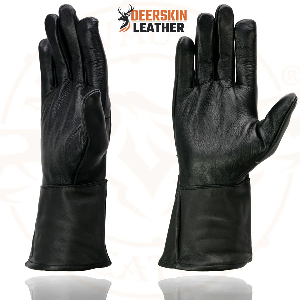 Milwaukee Leather SH864 Men's Gauntlet USA Deerskin Leather Unlined Motorcycle Winter Gloves 6 Milwaukee Leather SH864 Men's Gauntlet USA Deerskin Leather Unlined Motorcycle Winter Gloves