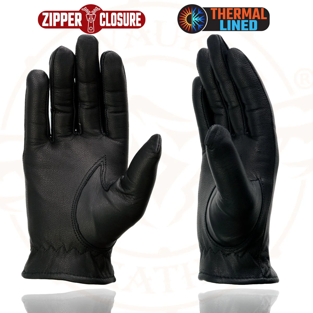 Milwaukee Leather SH728 Women’s Classic Black Leather Motorcycle Gloves with Zipper Closure 8 Milwaukee Leather SH728 Women’s Classic Black Leather Motorcycle Gloves with Zipper Closure