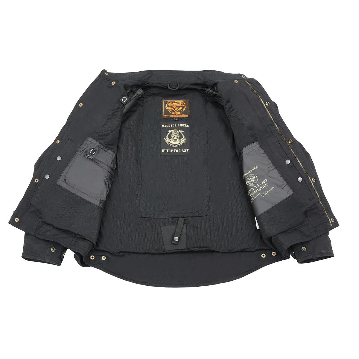 Milwaukee Leather MPM1623 Men's Black CE Armored Long Sleeve Biker Shirt Jacket Reinforced w/ Aramid Fibers 12 Milwaukee Leather MPM1623 Men's Black CE Armored Long Sleeve Biker Shirt Jacket Reinforced w/ Aramid Fibers