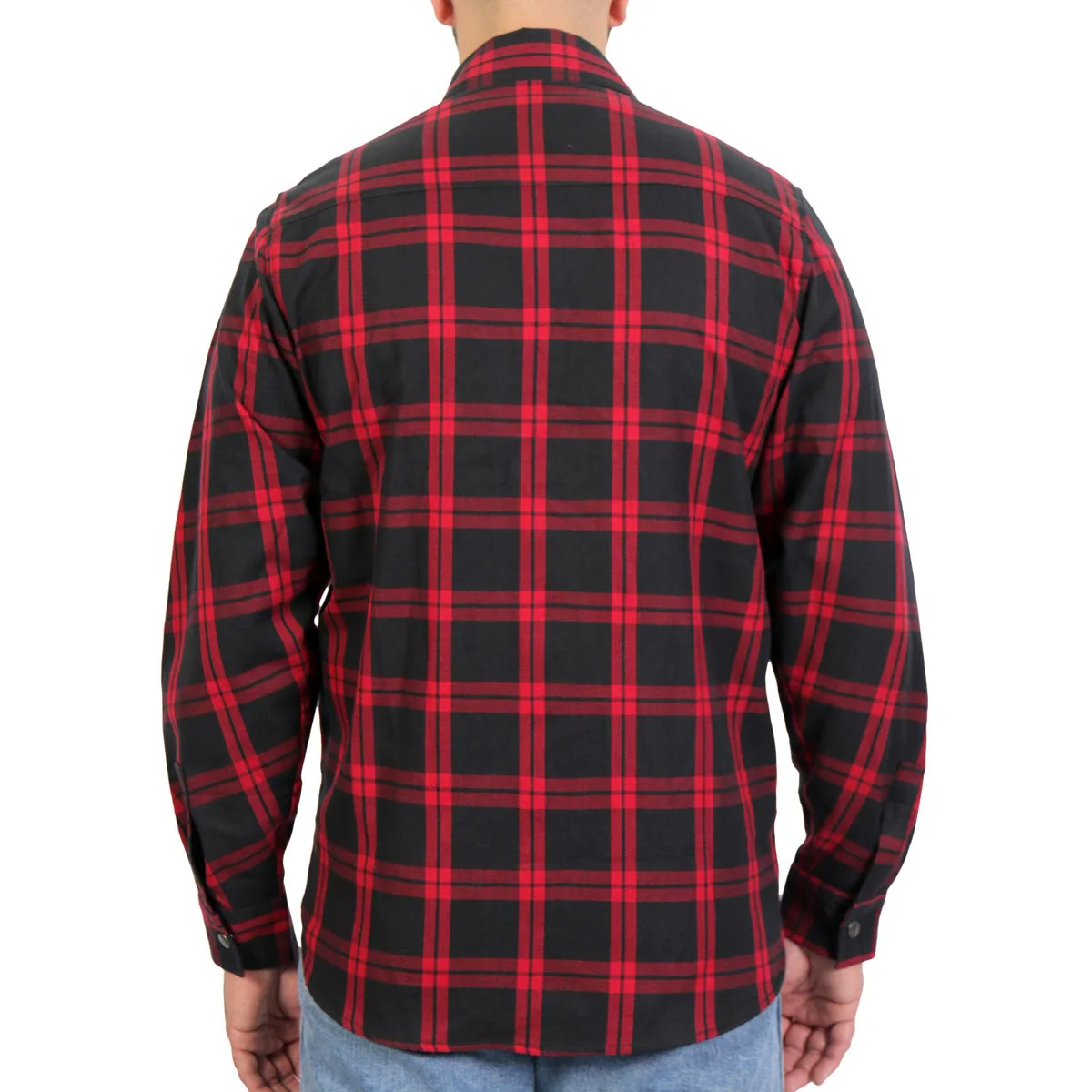 Hot Leathers FLM3001 Men's Red and Black Long Sleeve Flannel Shirt 2 Hot Leathers FLM3001 Men's Red and Black Long Sleeve Flannel Shirt