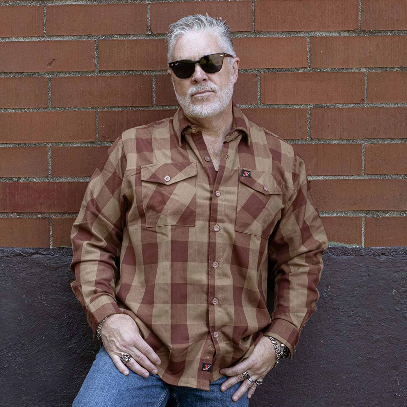 Milwaukee Leather MNG11653 Men's Brown and Beige Long Sleeve Cotton Flannel Shirt 4 Milwaukee Leather MNG11653 Men's Brown and Beige Long Sleeve Cotton Flannel Shirt