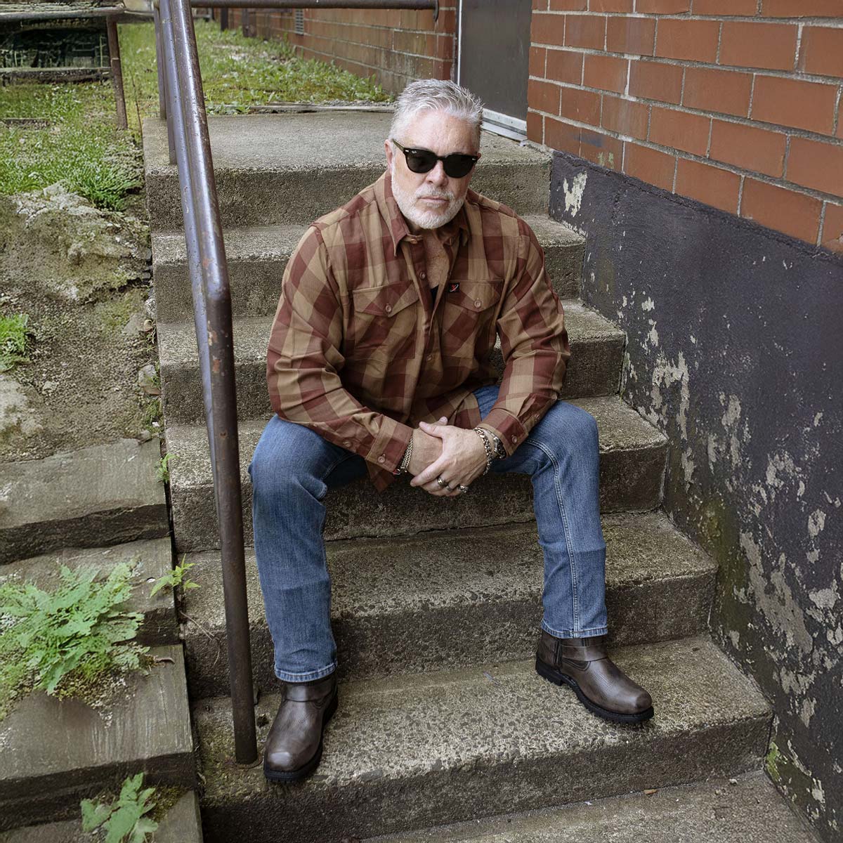 Milwaukee Leather MNG11653 Men's Brown and Beige Long Sleeve Cotton Flannel Shirt 7 Milwaukee Leather MNG11653 Men's Brown and Beige Long Sleeve Cotton Flannel Shirt