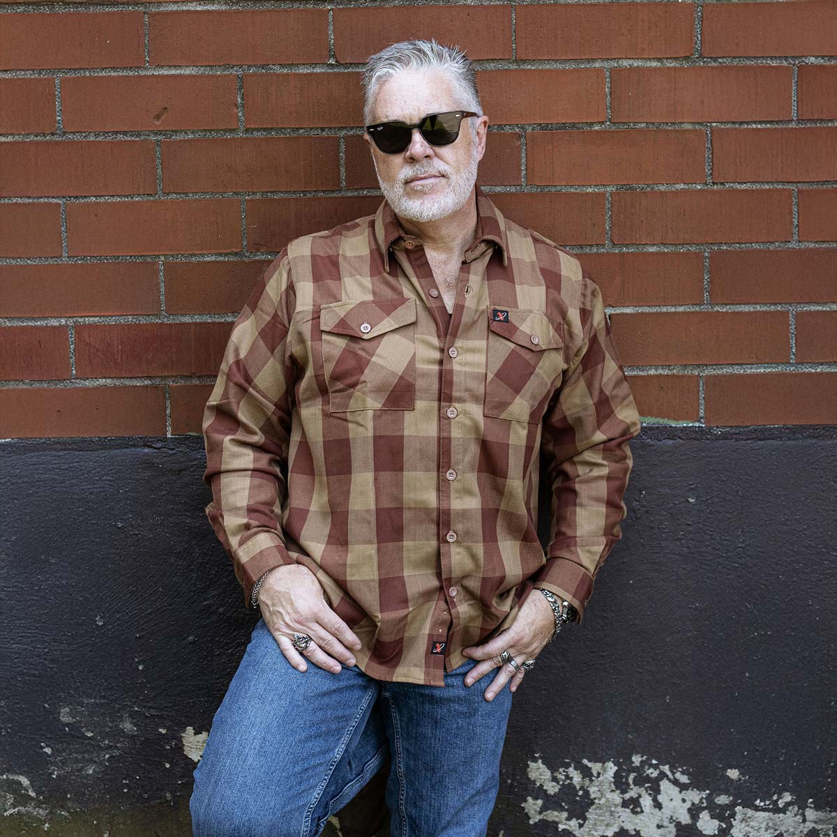 Milwaukee Leather MNG11653 Men's Brown and Beige Long Sleeve Cotton Flannel Shirt 8 Milwaukee Leather MNG11653 Men's Brown and Beige Long Sleeve Cotton Flannel Shirt