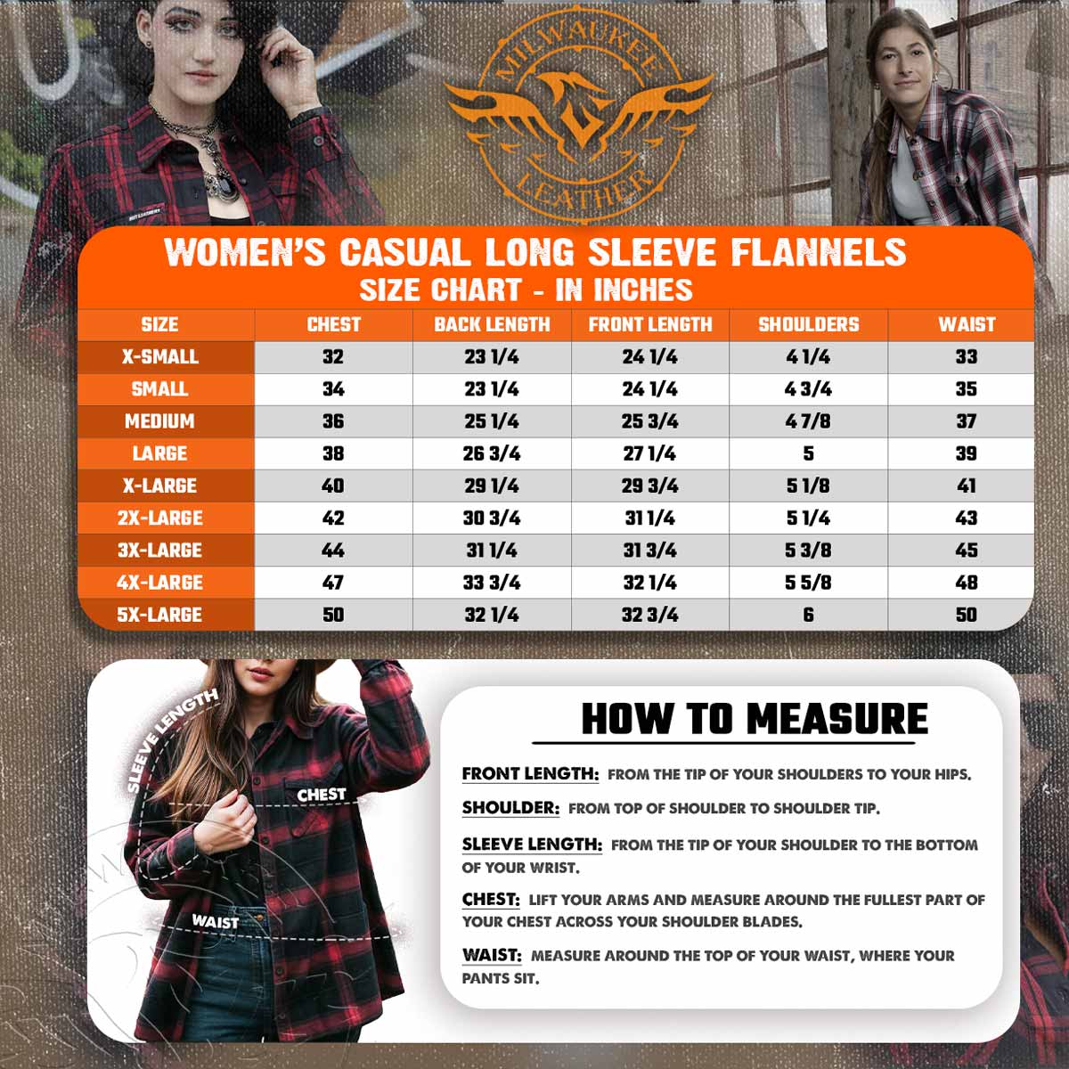 Milwaukee Leather MNG21633 Women's Casual Black and White Long Sleeve Cotton Flannel Shirt 3 Milwaukee Leather MNG21633 Women's Casual Black and White Long Sleeve Cotton Flannel Shirt