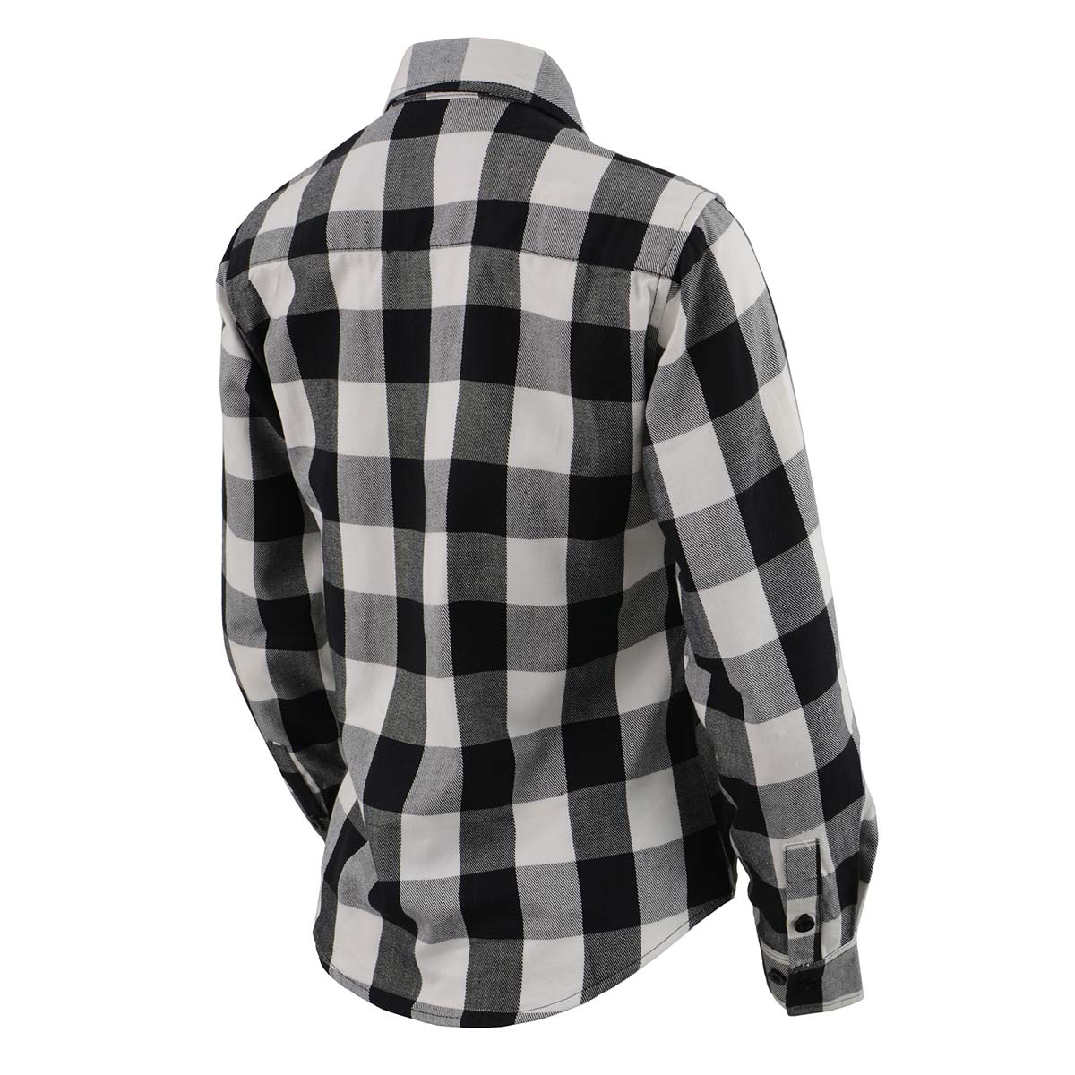 Milwaukee Leather MNG21633 Women's Casual Black and White Long Sleeve Cotton Flannel Shirt 5 Milwaukee Leather MNG21633 Women's Casual Black and White Long Sleeve Cotton Flannel Shirt
