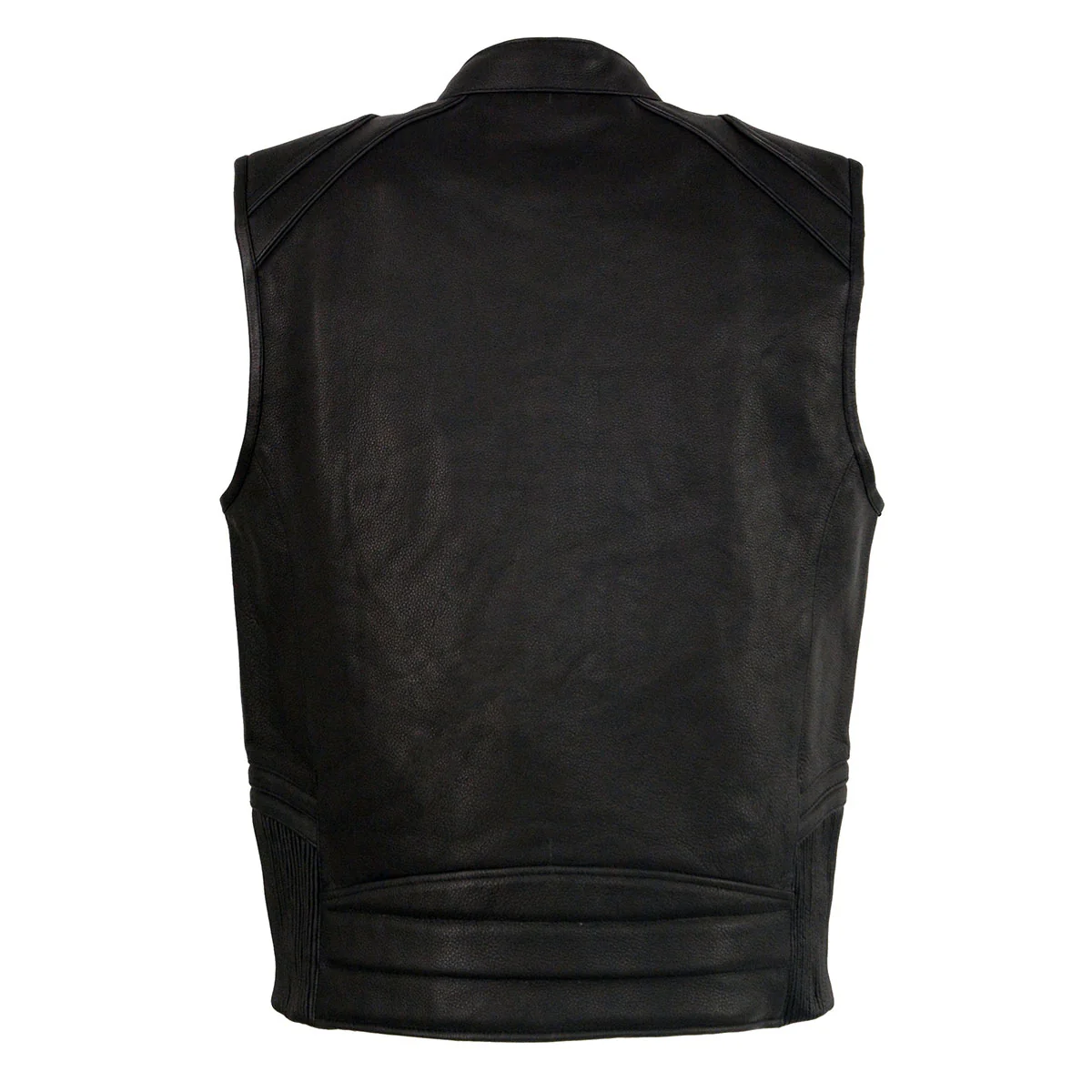 Milwaukee Leather MLM3523SET Men's Black 'Heated' Collarless Moto Leather Vest - for Winter Cold Weather 5 Milwaukee Leather MLM3523SET Men's Black 'Heated' Collarless Moto Leather Vest - for Winter Cold Weather