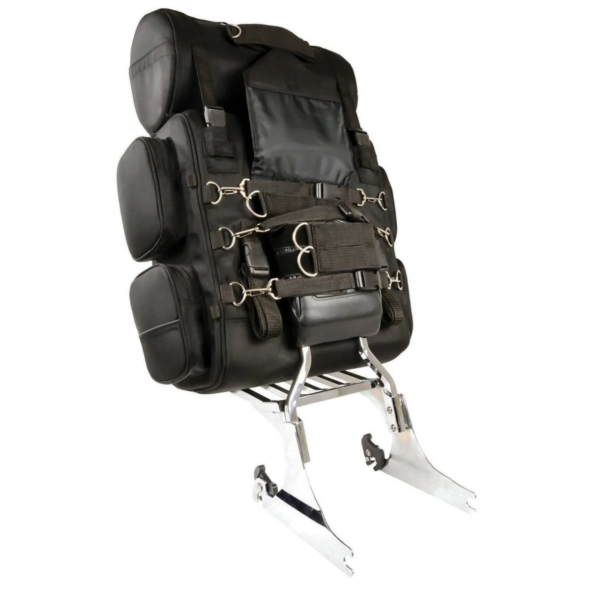 Milwaukee Leather SH680 Large Black Textile Motorcycle Sissy Bar Travel Bag 2 Milwaukee Leather SH680 Large Black Textile Motorcycle Sissy Bar Travel Bag
