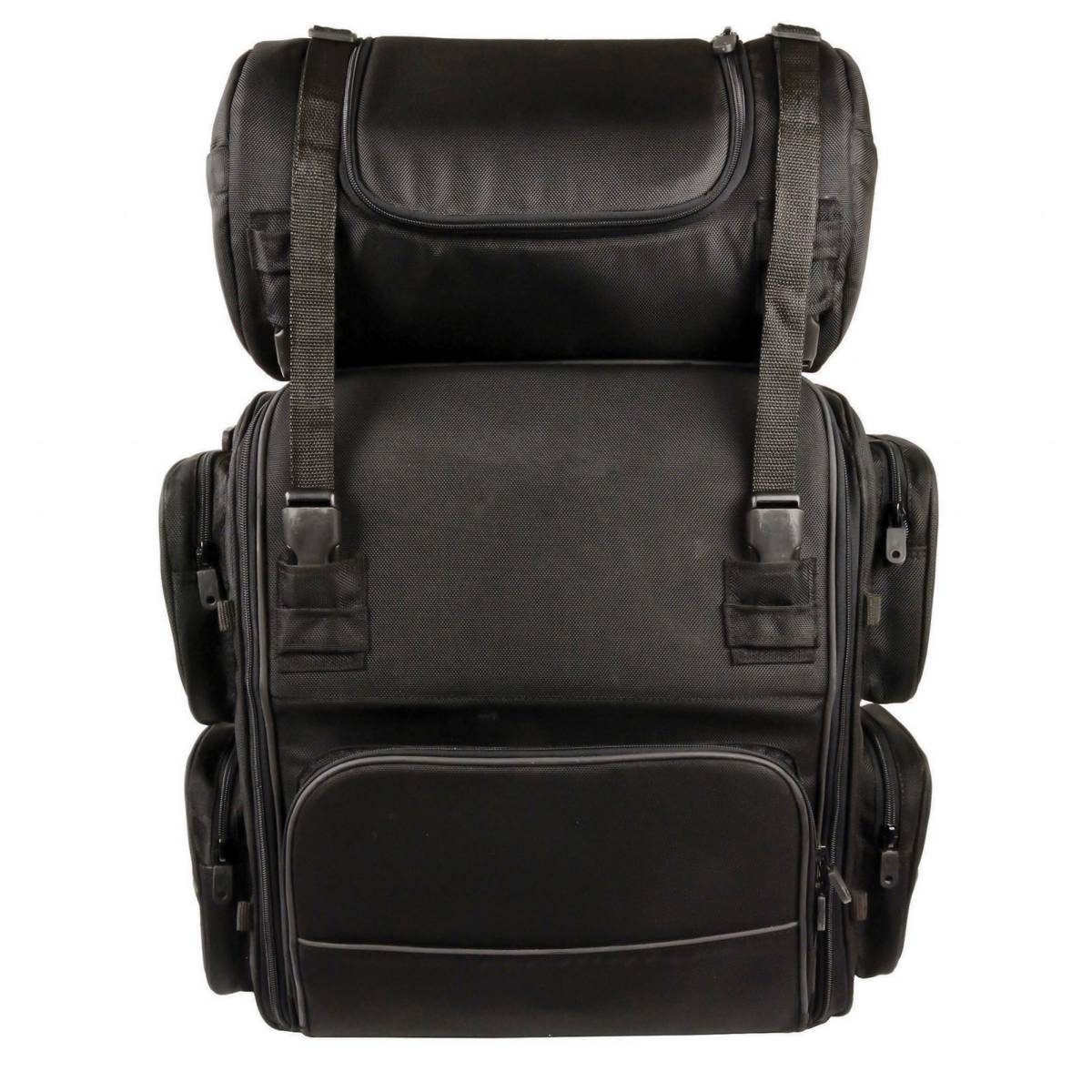 Milwaukee Leather SH680 Large Black Textile Motorcycle Sissy Bar Travel Bag 4 Milwaukee Leather SH680 Large Black Textile Motorcycle Sissy Bar Travel Bag