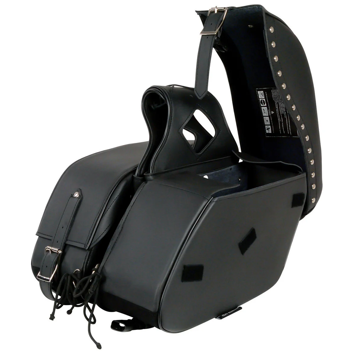 Milwaukee Leather SH646ZB Black Zip-Off PVC Studded Throw Over Motorcycle Saddlebags 7 Milwaukee Leather SH646ZB Black Zip-Off PVC Studded Throw Over Motorcycle Saddlebags