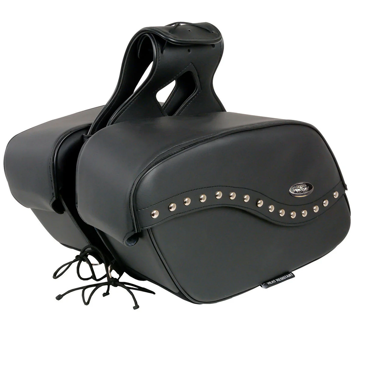 Milwaukee Leather SH646ZB Black Zip-Off PVC Studded Throw Over Motorcycle Saddlebags 8 Milwaukee Leather SH646ZB Black Zip-Off PVC Studded Throw Over Motorcycle Saddlebags