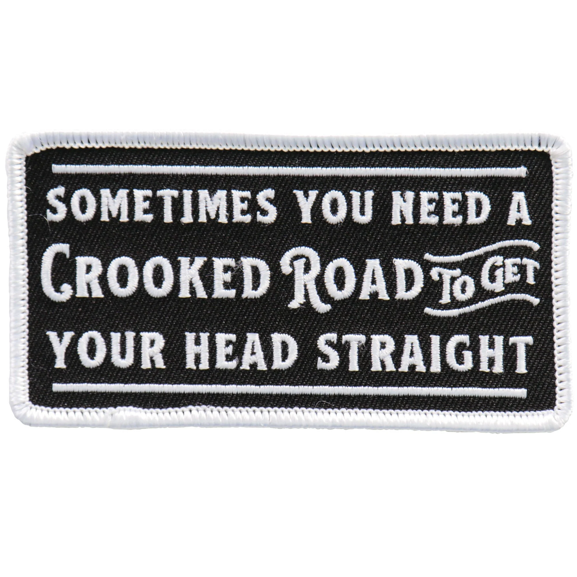 Hot Leathers PPL9745 4 Inch Crooked Road Patch 1 Hot Leathers PPL9745 4 Inch Crooked Road Patch