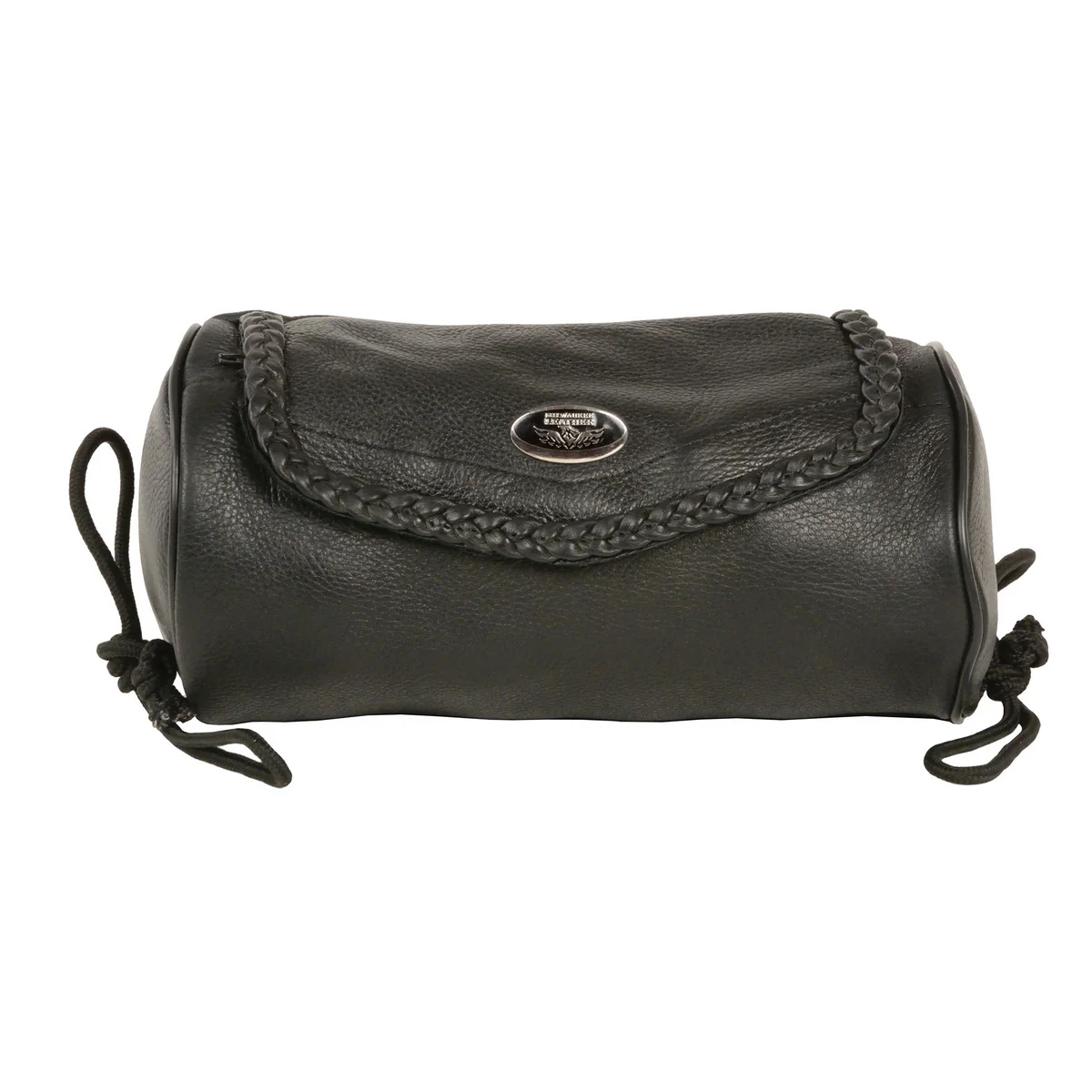 Milwaukee Leather SH495 Black Soft Leather Braided Medium Size Tool Pouch for Motorcycles 3 Milwaukee Leather SH495 Black Soft Leather Braided Medium Size Tool Pouch for Motorcycles