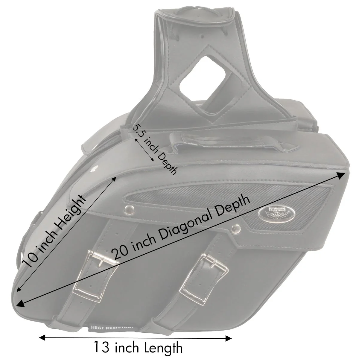 Milwaukee Leather SH65801ZB Black Medium Zip-Off PVC Slanted Throw Over Motorcycle Saddlebags 4 Milwaukee Leather SH65801ZB Black Medium Zip-Off PVC Slanted Throw Over Motorcycle Saddlebags