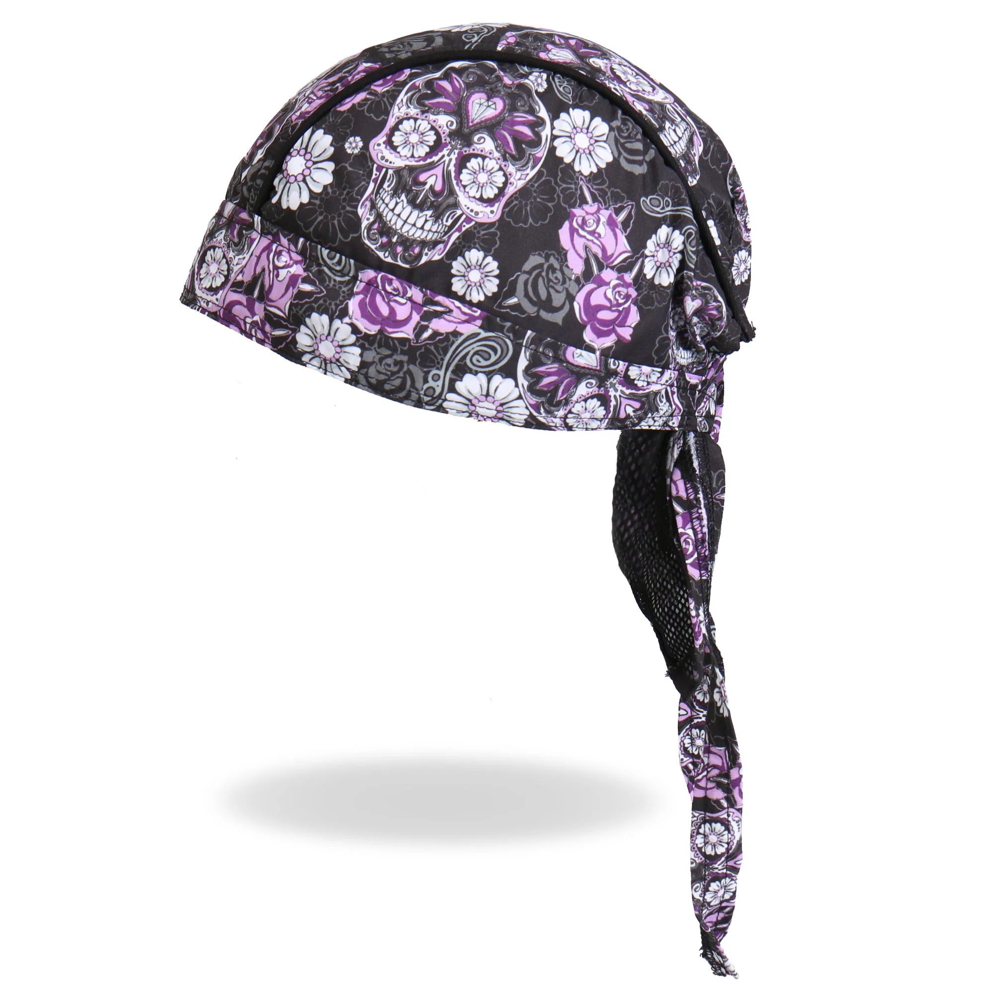 Hot Leathers HWH1078 Sugar Skull Headwrap 2 Hot Leathers HWH1078 Sugar Skull Headwrap