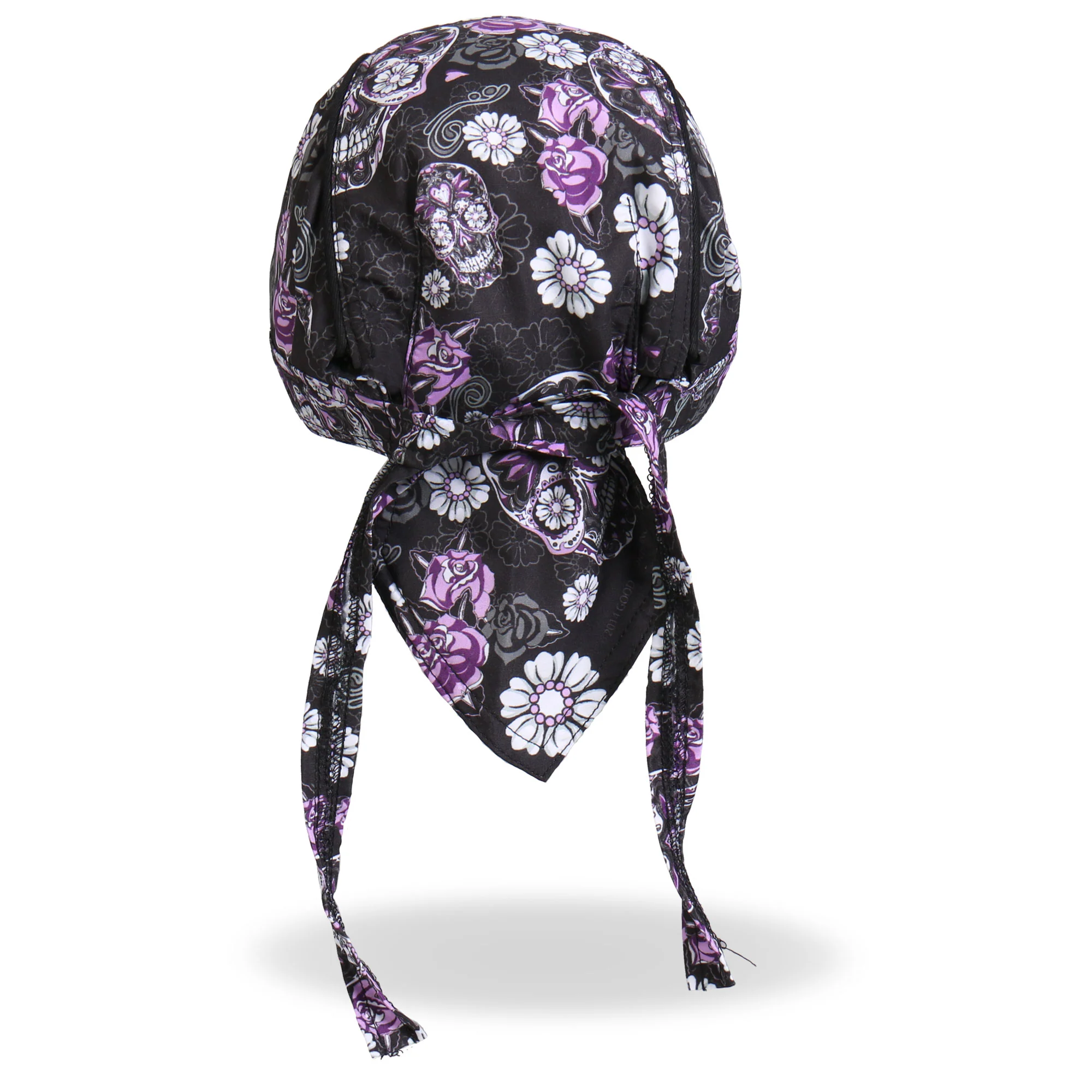 Hot Leathers HWH1078 Sugar Skull Headwrap 3 Hot Leathers HWH1078 Sugar Skull Headwrap