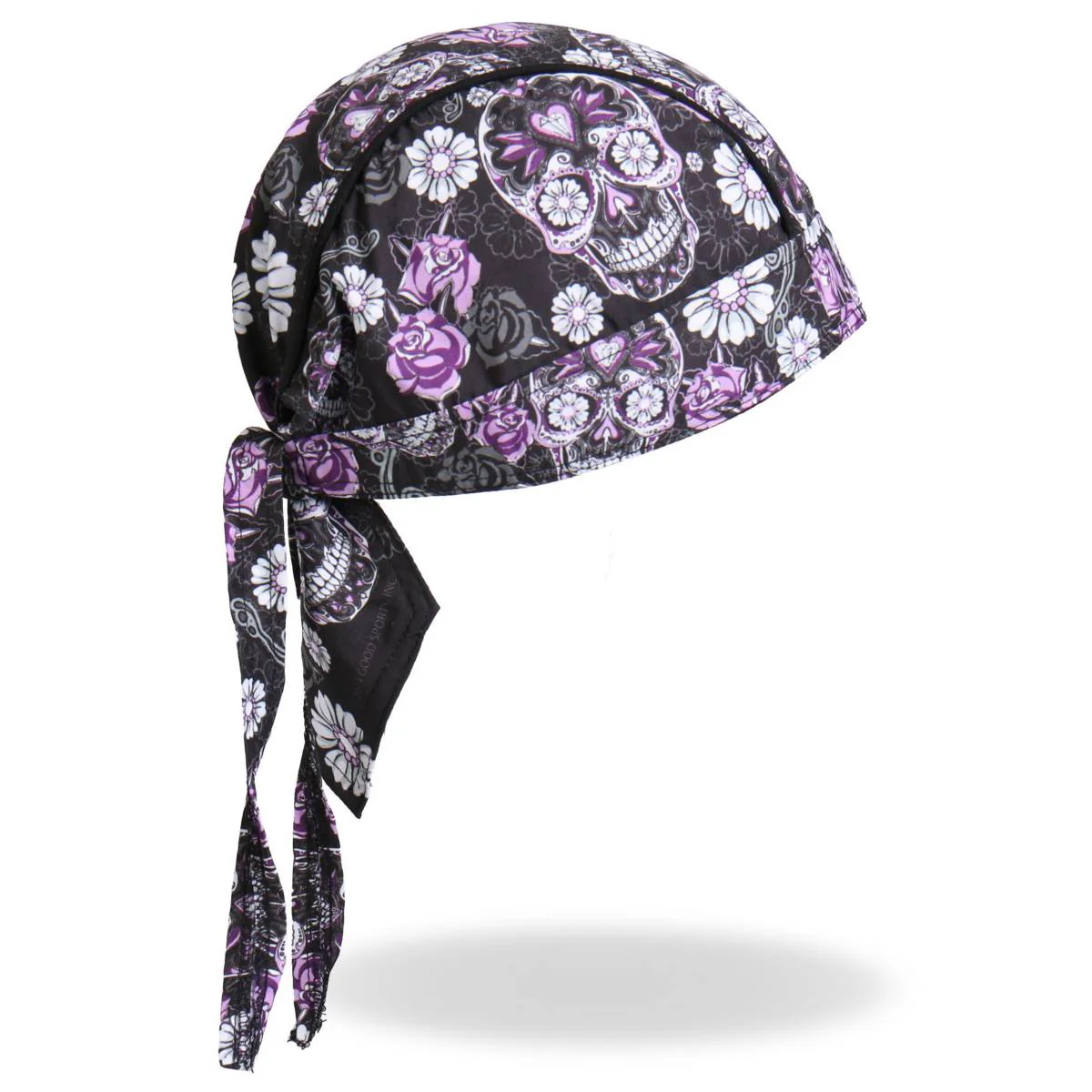 Hot Leathers HWH1078 Sugar Skull Headwrap 4 Hot Leathers HWH1078 Sugar Skull Headwrap