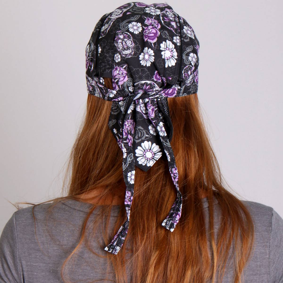 Hot Leathers HWH1078 Sugar Skull Headwrap 7 Hot Leathers HWH1078 Sugar Skull Headwrap