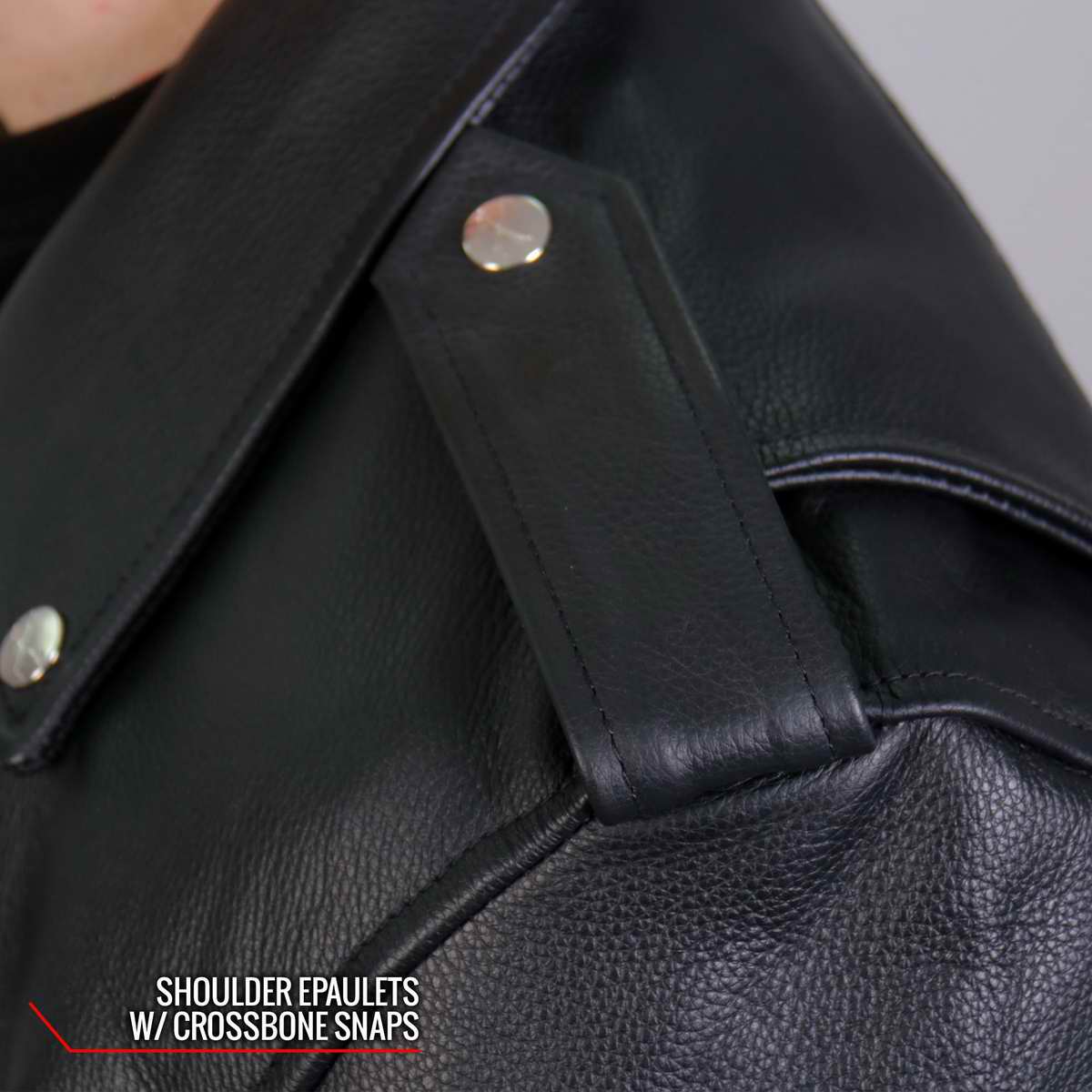 Hot Leathers JKM2001 Men’s Black ‘Skull And Crossbones' Motorcycle Leather Jacket 12 Hot Leathers JKM2001 Men’s Black ‘Skull And Crossbones' Motorcycle Leather Jacket