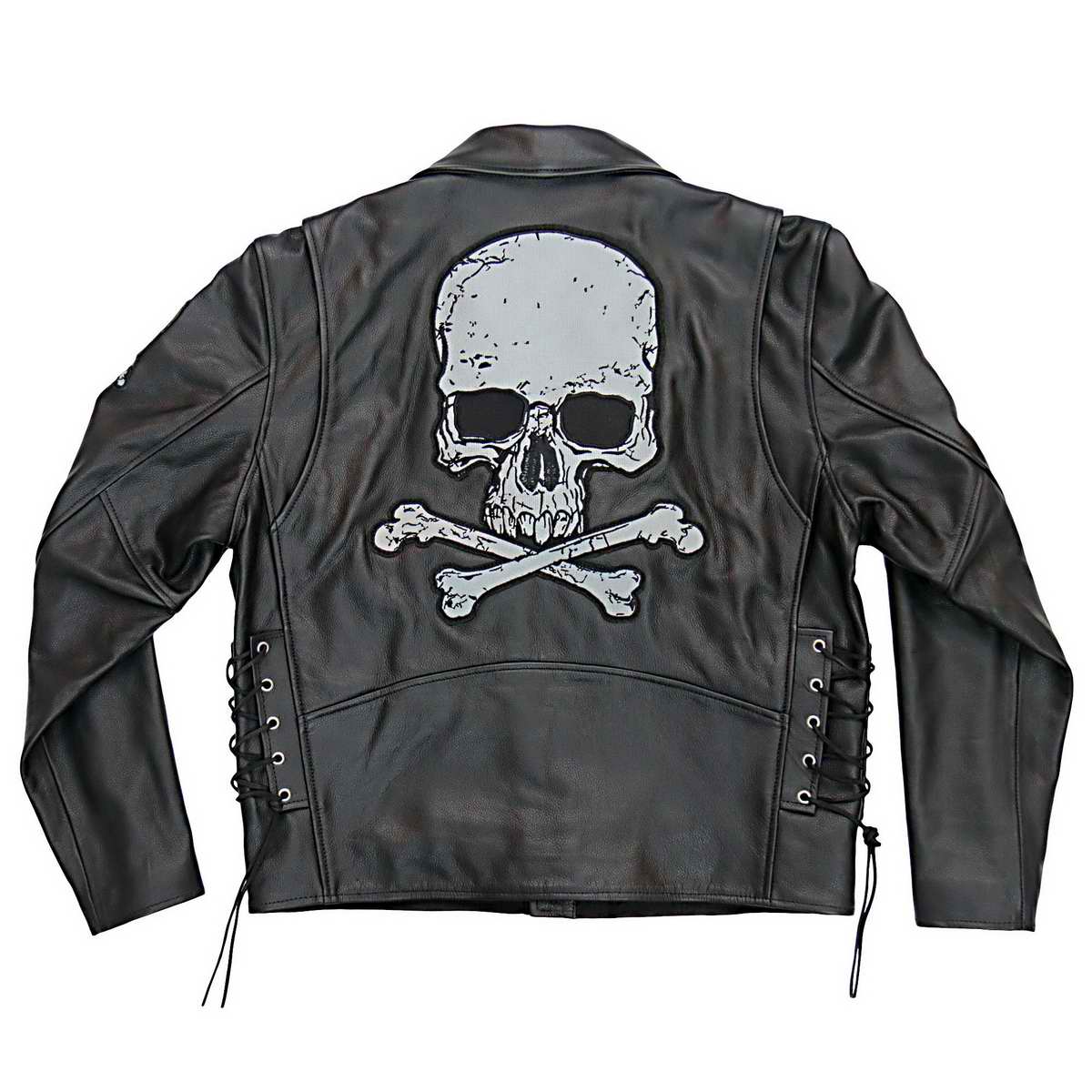 Hot Leathers JKM2001 Men’s Black ‘Skull And Crossbones' Motorcycle Leather Jacket 15 Hot Leathers JKM2001 Men’s Black ‘Skull And Crossbones' Motorcycle Leather Jacket