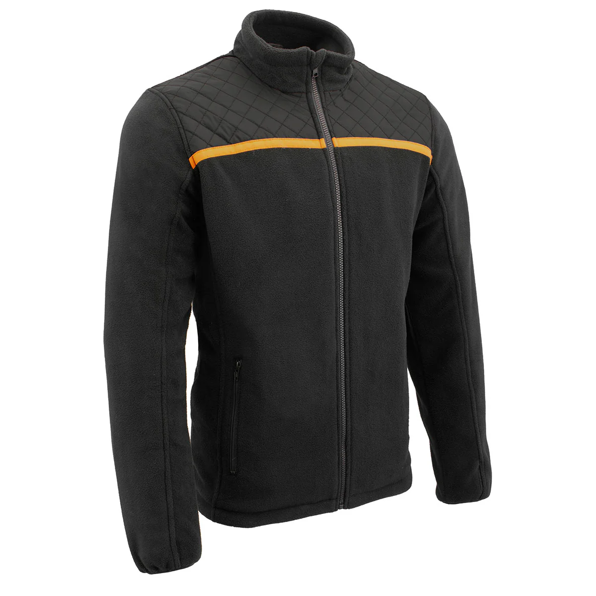 Milwaukee Leather MPM1783 Men's Black Micro Fleece Zipper Front Jacket 1 Milwaukee Leather MPM1783 Men's Black Micro Fleece Zipper Front Jacket