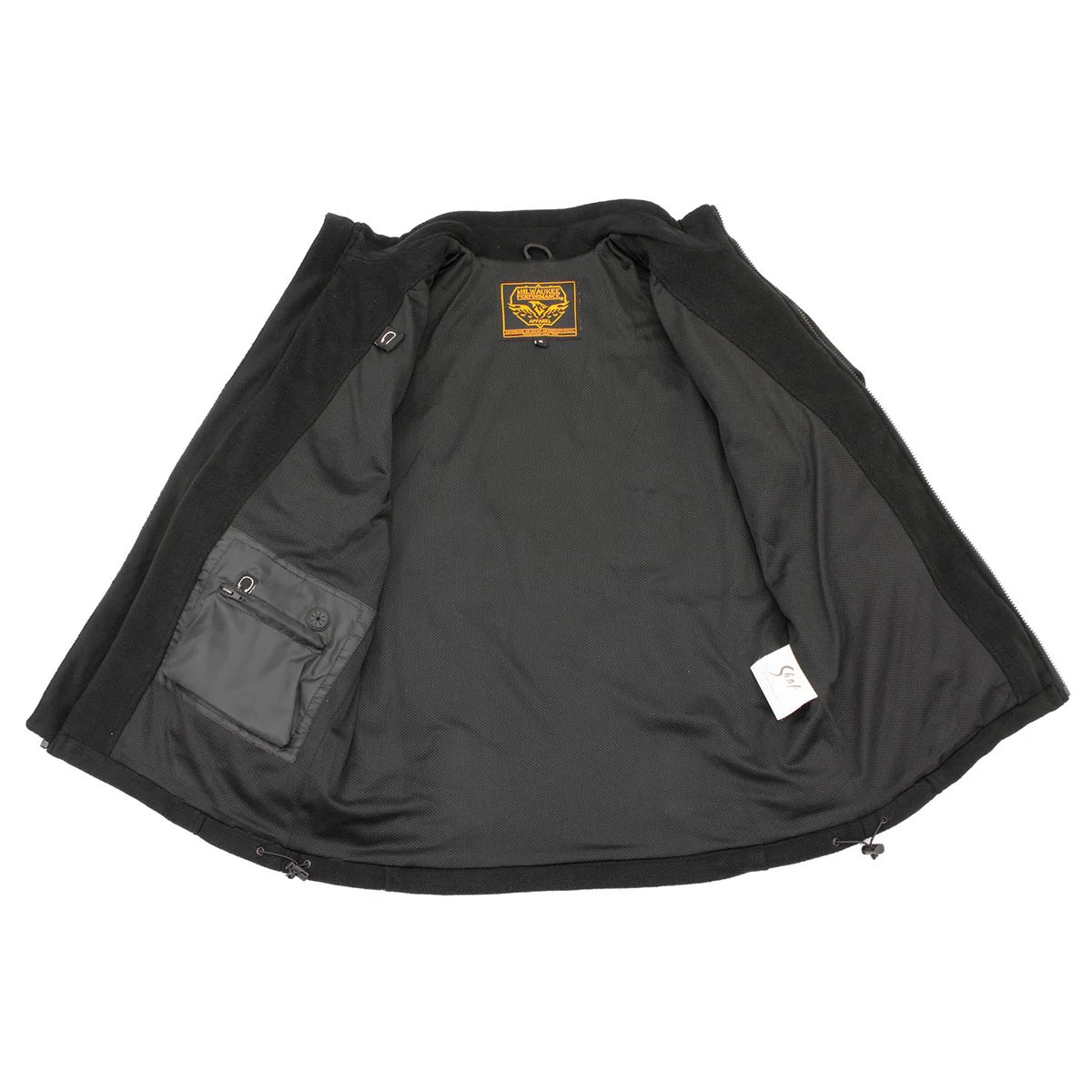 Milwaukee Leather MPM1783 Men's Black Micro Fleece Zipper Front Jacket 5 Milwaukee Leather MPM1783 Men's Black Micro Fleece Zipper Front Jacket