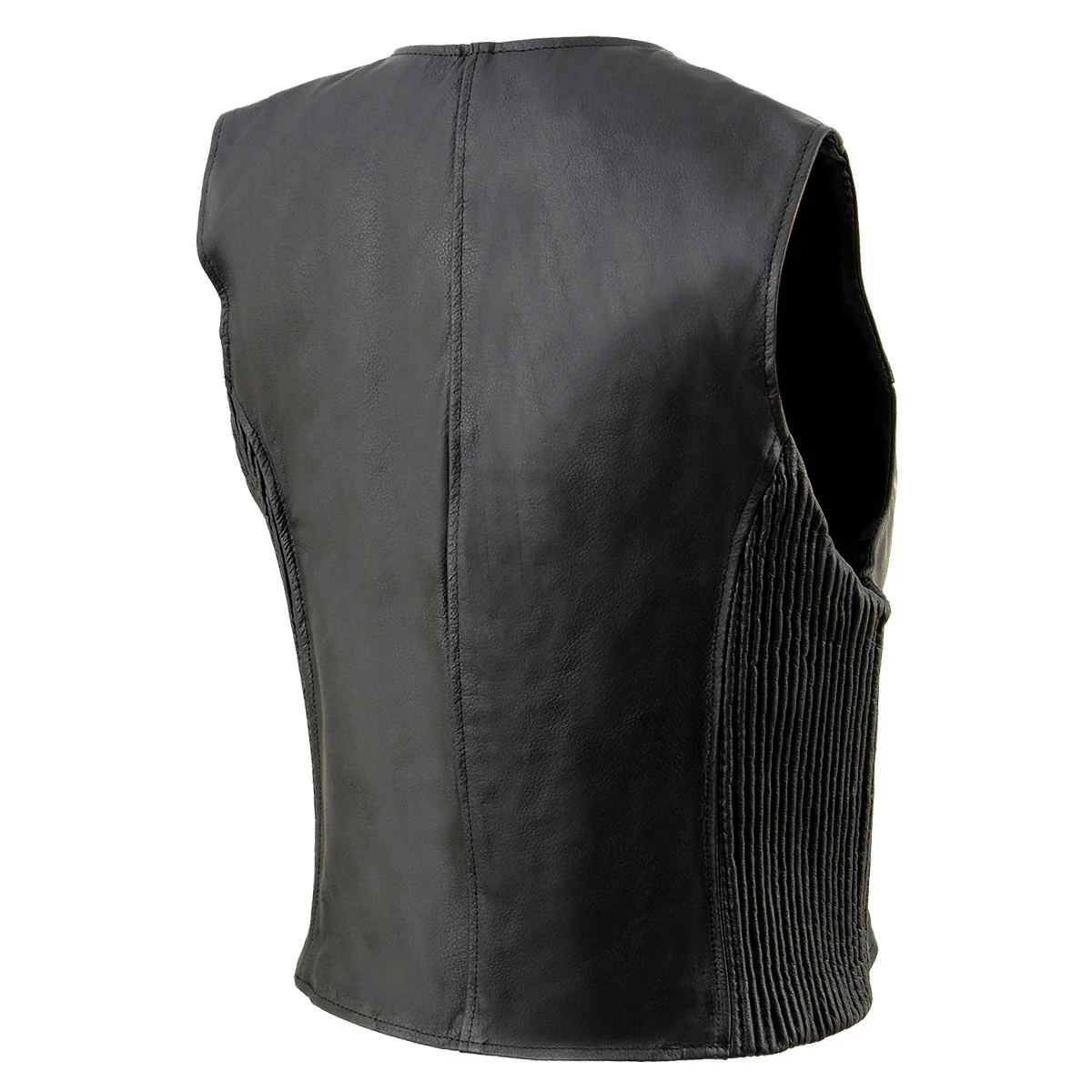 Milwaukee Leather SH1288 Women's Black Leather Deep V-Neck Motorcycle Rider Vest with Side Stretch Panels 6 Milwaukee Leather SH1288 Women's Black Leather Deep V-Neck Motorcycle Rider Vest with Side Stretch Panels