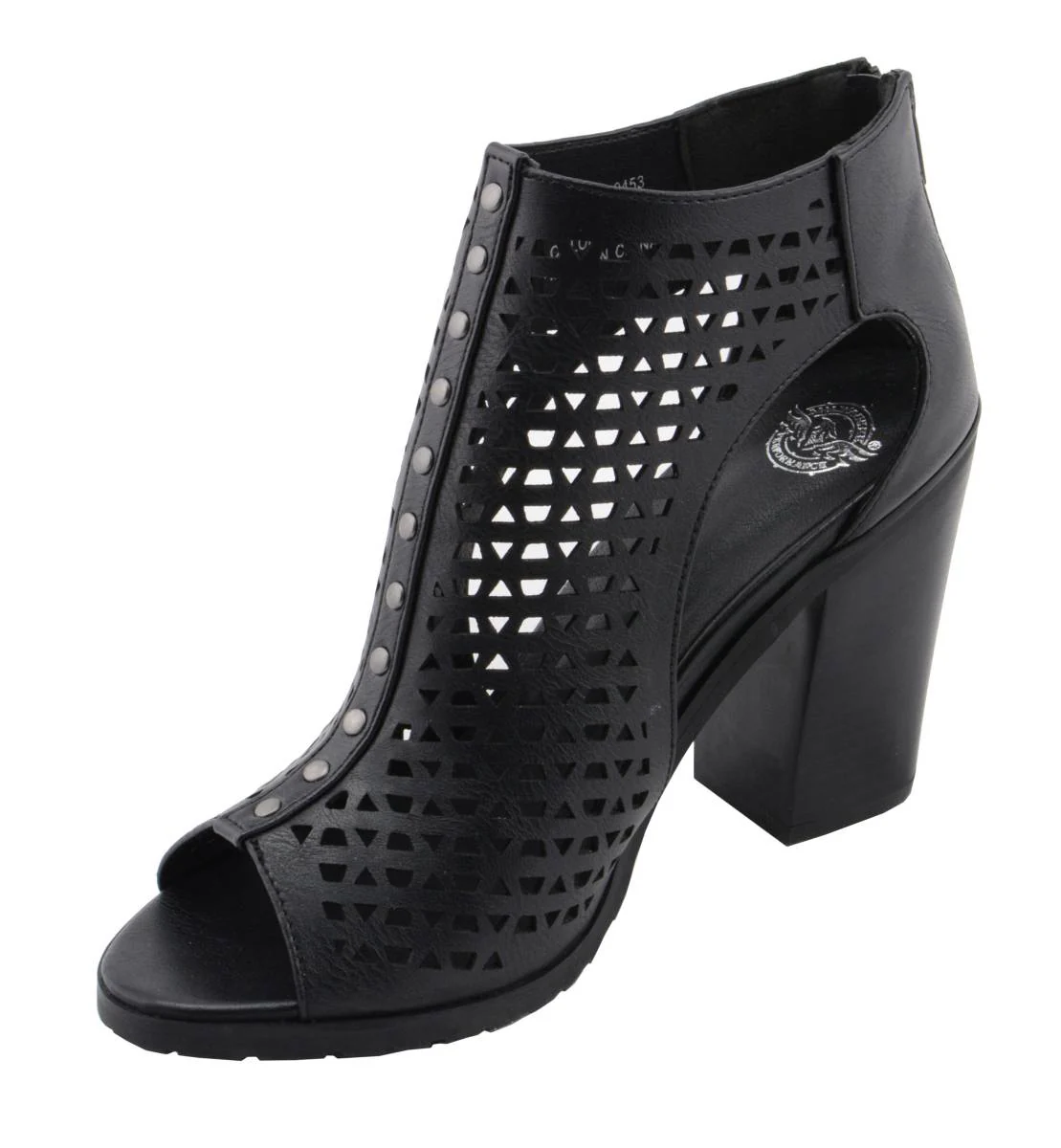 Milwaukee Leather MBL9453 Women's Black Mesh Open-Toe Platform Fashion Casual Heeled Sandals with Buckle Strap 6 Milwaukee Leather MBL9453 Women's Black Mesh Open-Toe Platform Fashion Casual Heeled Sandals with Buckle Strap