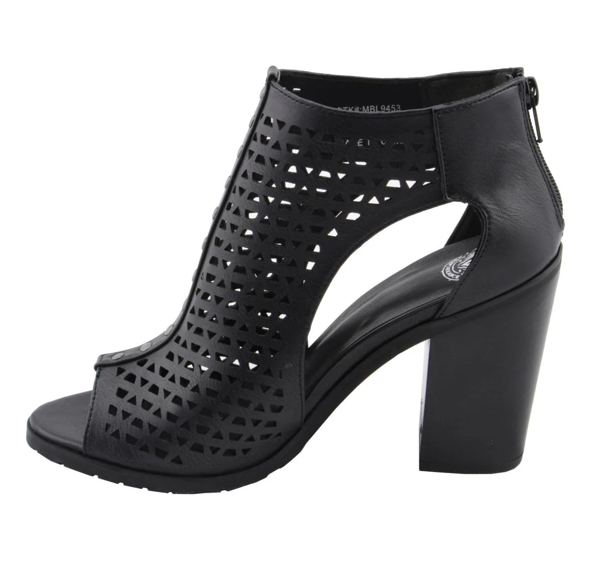 Milwaukee Leather MBL9453 Women's Black Mesh Open-Toe Platform Fashion Casual Heeled Sandals with Buckle Strap 7 Milwaukee Leather MBL9453 Women's Black Mesh Open-Toe Platform Fashion Casual Heeled Sandals with Buckle Strap