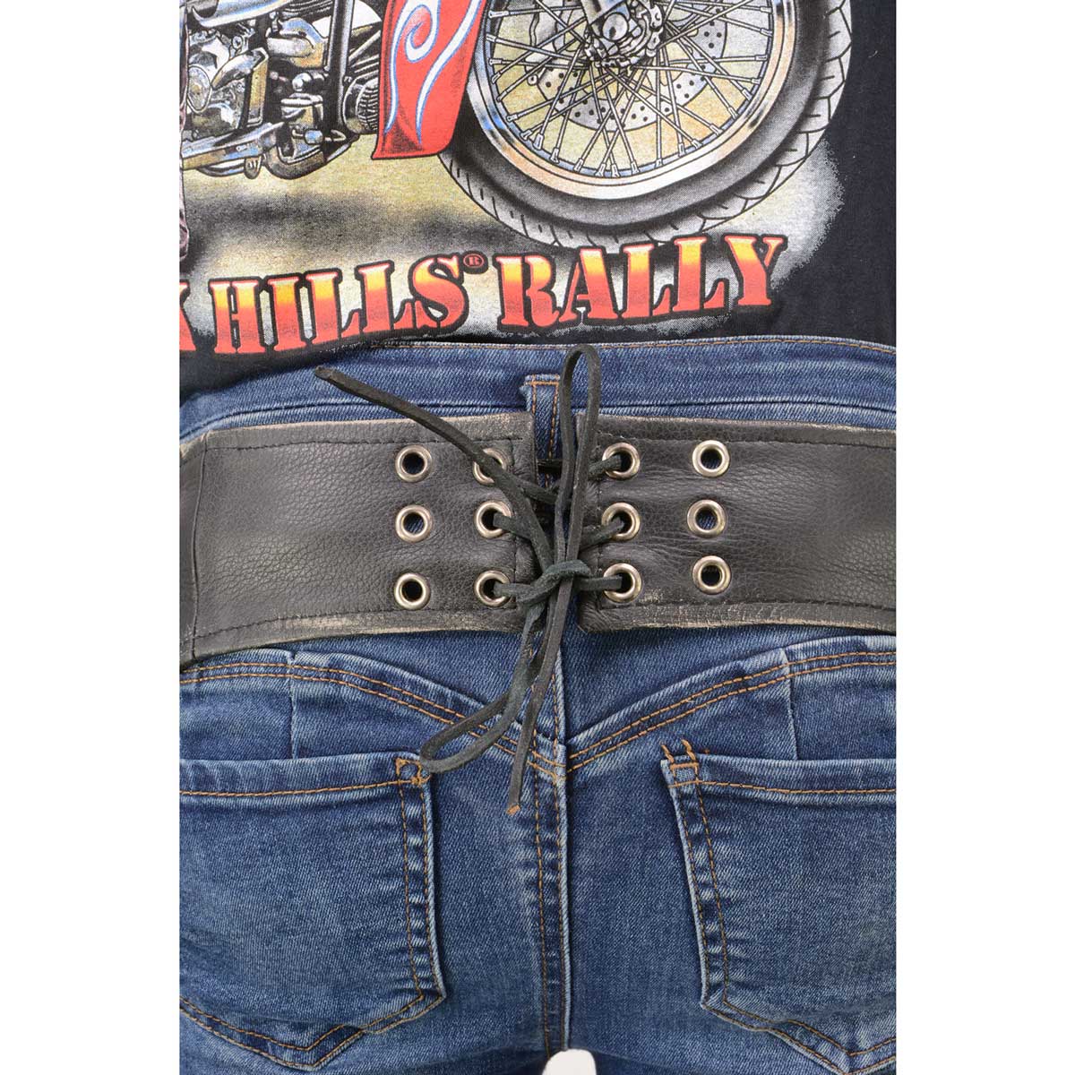 Milwaukee Leather MLL6516 Women's Classic Black Rub-Off Low Rise Premium Leather Chaps 5 Milwaukee Leather MLL6516 Women's Classic Black Rub-Off Low Rise Premium Leather Chaps