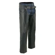 Milwaukee Leather SH1125 Men's Black Braided Leather Jean Style Chaps 8 Milwaukee Leather SH1125 Men's Black Braided Leather Jean Style Chaps