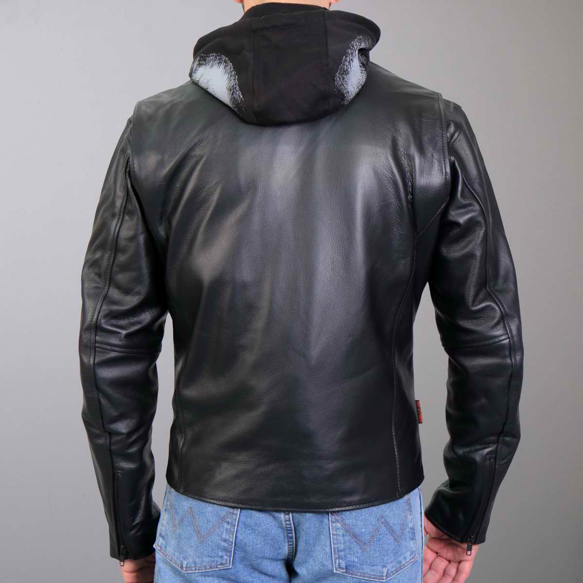 Hot Leathers JKM1031 Men’s ‘Skull and Bones’ Leather Jacket with Flannel Lining 3 Hot Leathers JKM1031 Men’s ‘Skull and Bones’ Leather Jacket with Flannel Lining