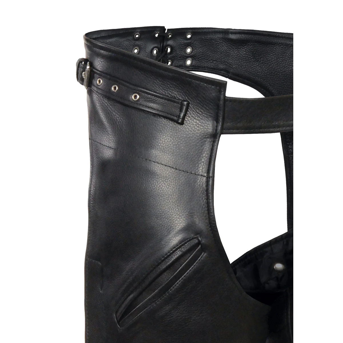 Milwaukee Leather SH1123 Men's Black Leather Holster Chap with Thigh Pockets 5 Milwaukee Leather SH1123 Men's Black Leather Holster Chap with Thigh Pockets