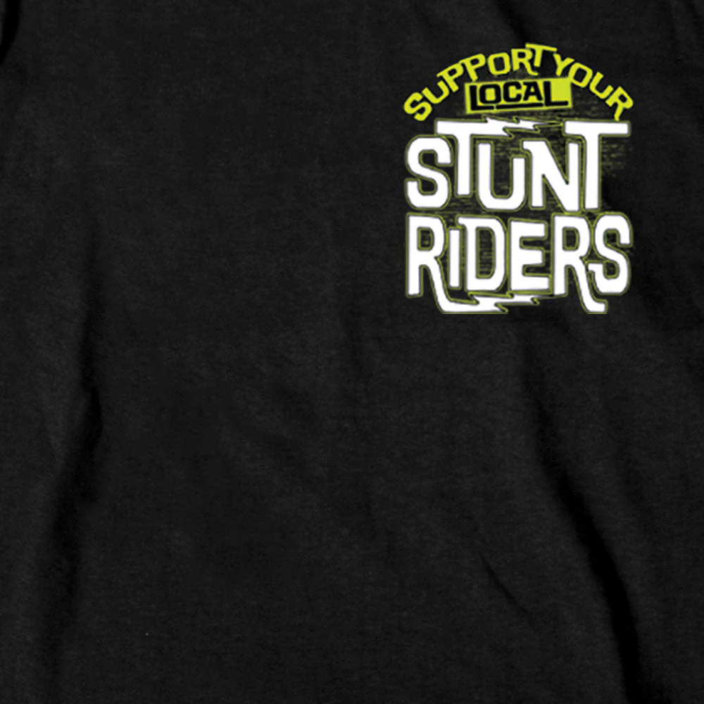 Hot Leathers GMD1521 Men's Black Support Your Local Stunt Riders T-Shirt 3 Hot Leathers GMD1521 Men's Black Support Your Local Stunt Riders T-Shirt