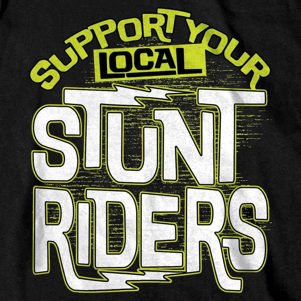 Hot Leathers GMD1521 Men's Black Support Your Local Stunt Riders T-Shirt 4 Hot Leathers GMD1521 Men's Black Support Your Local Stunt Riders T-Shirt