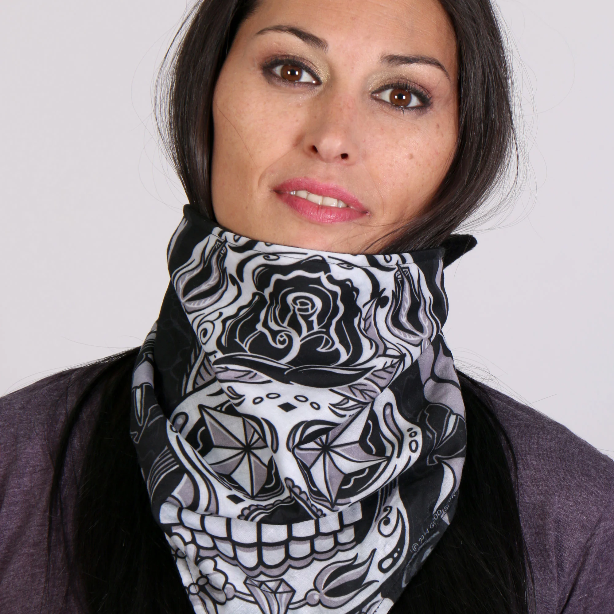 Hot Leathers FWC1002 Sugar Skull Face Wrap Neck Warmer 5 Hot Leathers FWC1002 Sugar Skull Face Wrap Neck Warmer
