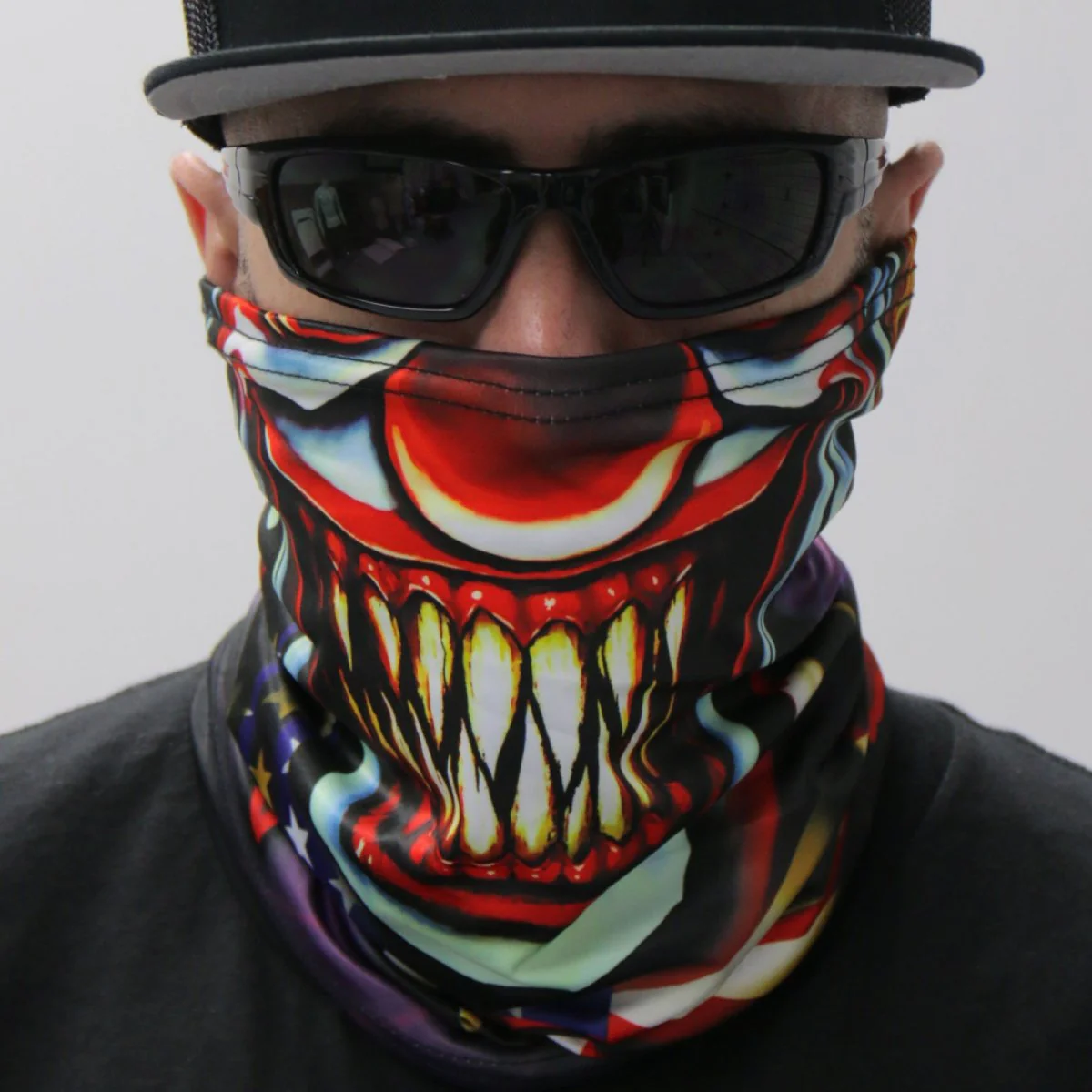 Hot Leathers HWN2002 Circus Clown Neck Gaiter Mask 2 Hot Leathers HWN2002 Circus Clown Neck Gaiter Mask