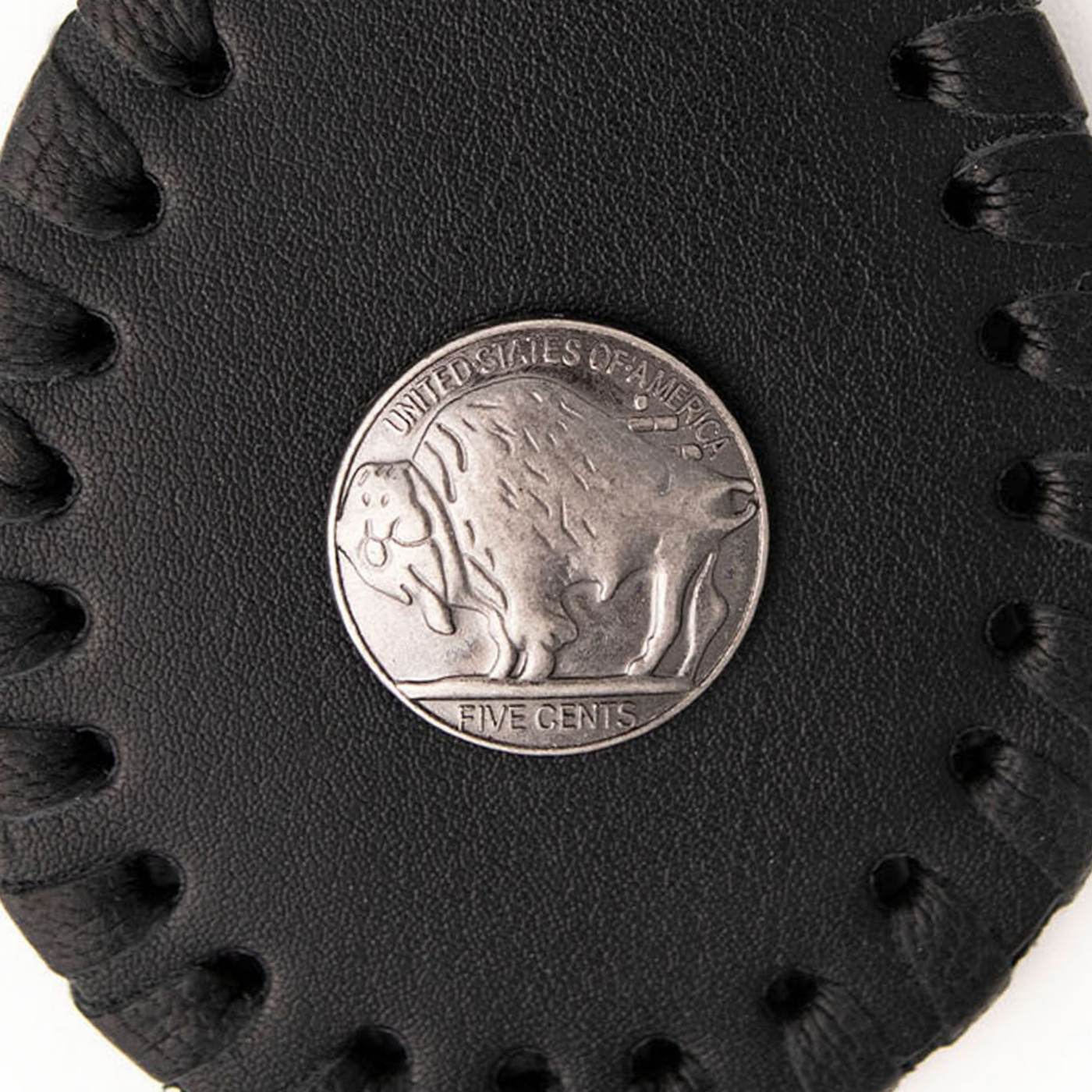 Milwaukee Leather Black Buffalo Nickel Pewter Emblem Key Chain - MLA9504 4 Milwaukee Leather Black Buffalo Nickel Pewter Emblem Key Chain - MLA9504