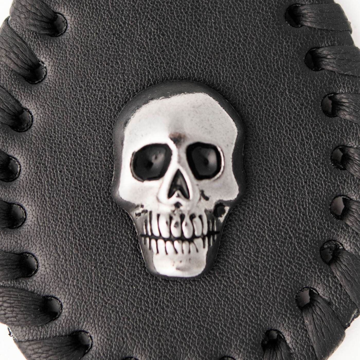 Milwaukee Leather Black Skull Head Pewter Emblem Key Chain - MLA9505 4 Milwaukee Leather Black Skull Head Pewter Emblem Key Chain - MLA9505