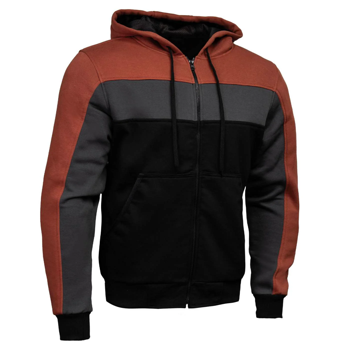 Milwaukee Leather Men's Streetguard Riding Hoodie - Aramid Reinforced with CE Shoulder and Elbow Armor - MPM1789