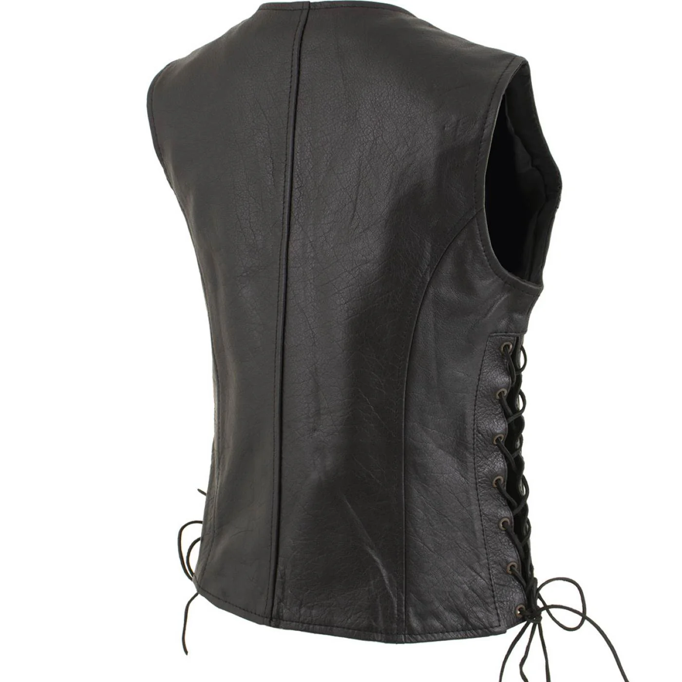 Milwaukee Leather Women's Mistress Black Side Lace Leather Motorcycle Vest - LKL4714 12 Milwaukee Leather Women's Mistress Black Side Lace Leather Motorcycle Vest - LKL4714