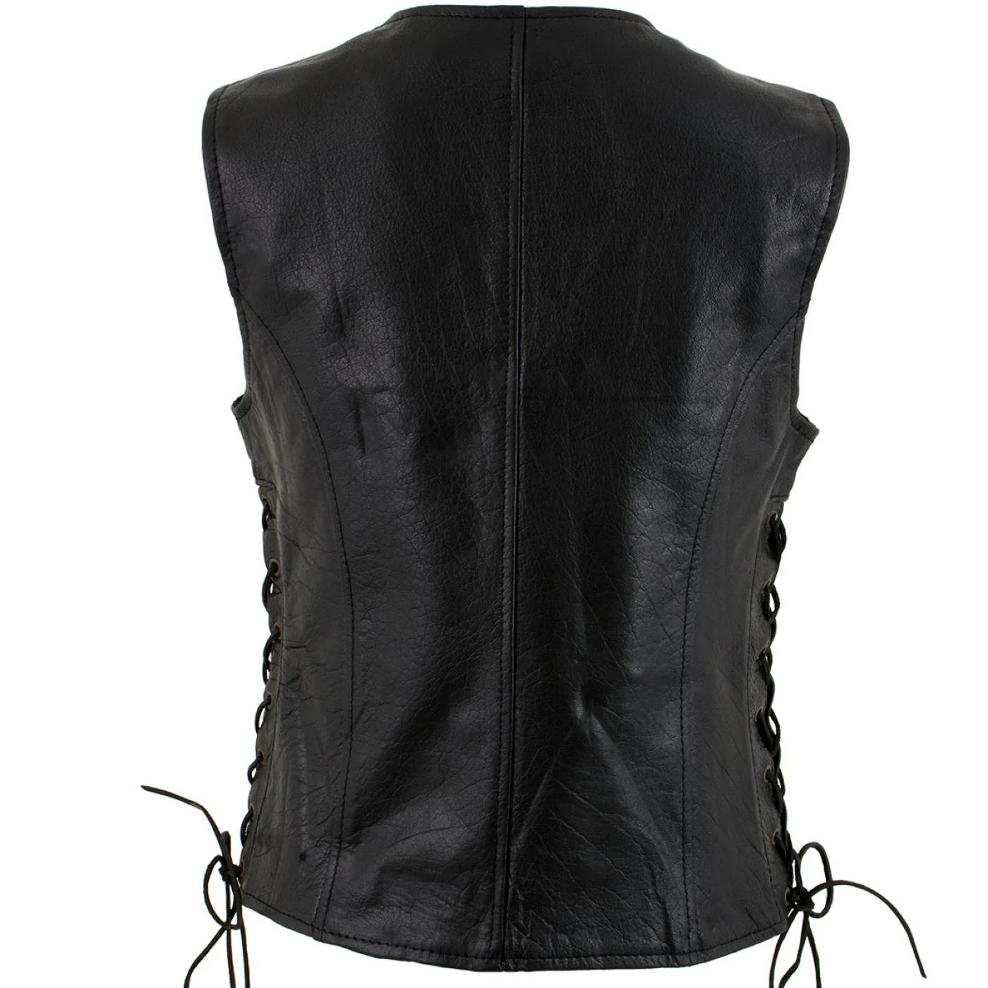 Milwaukee Leather Women's Mistress Black Side Lace Leather Motorcycle Vest - LKL4714 14 Milwaukee Leather Women's Mistress Black Side Lace Leather Motorcycle Vest - LKL4714