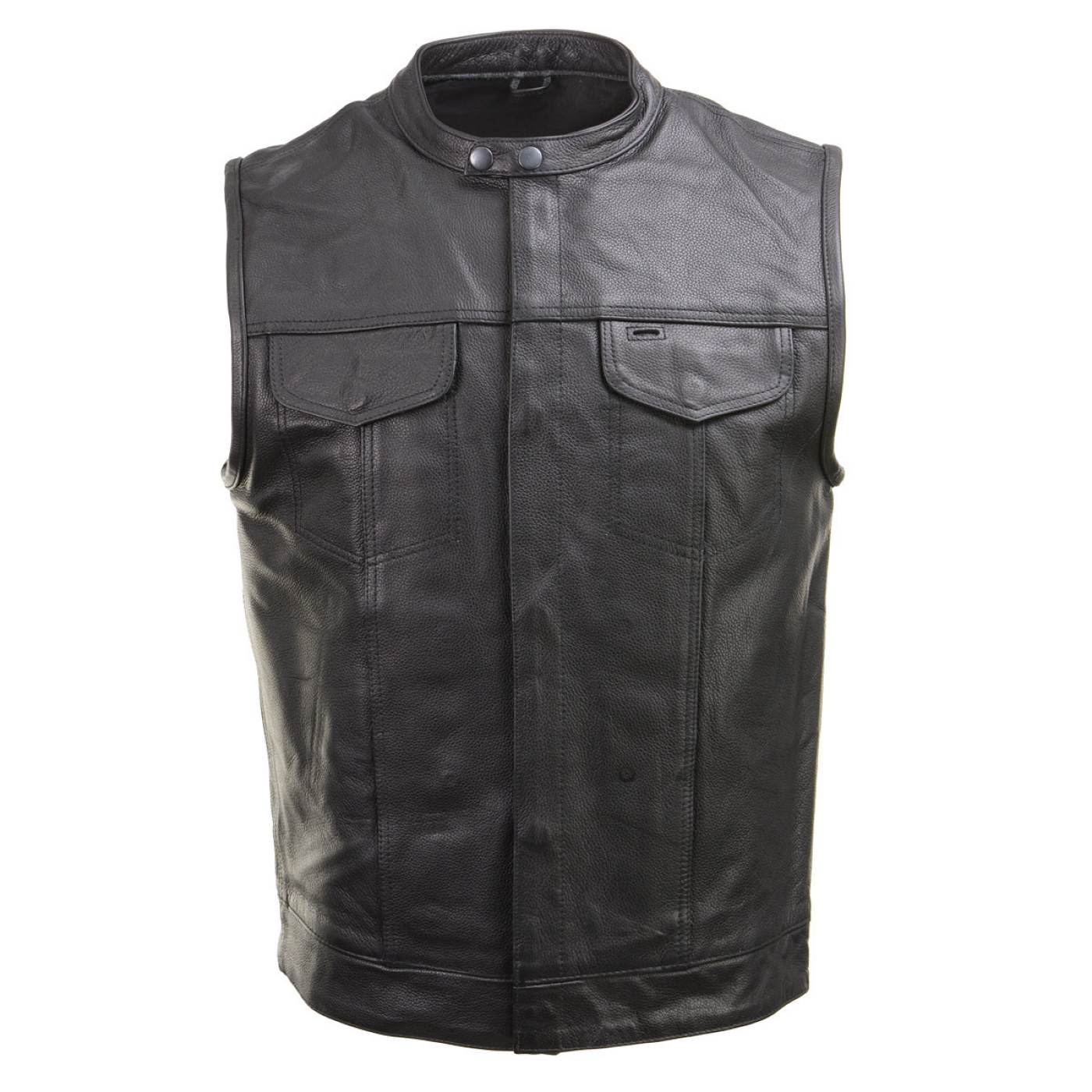Milwaukee Leather Men's Quick Draw Black Cowhide Leather Motorcycle Vest - LKM3794 10 Milwaukee Leather Men's Quick Draw Black Cowhide Leather Motorcycle Vest - LKM3794
