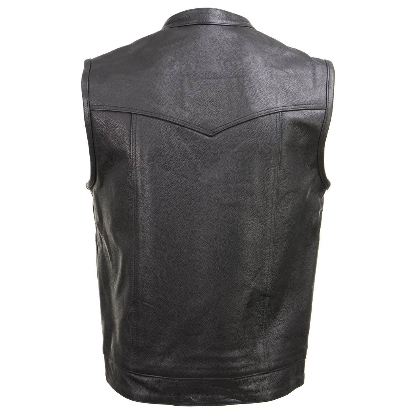 Milwaukee Leather Men's Quick Draw Black Cowhide Leather Motorcycle Vest - LKM3794 7 Milwaukee Leather Men's Quick Draw Black Cowhide Leather Motorcycle Vest - LKM3794