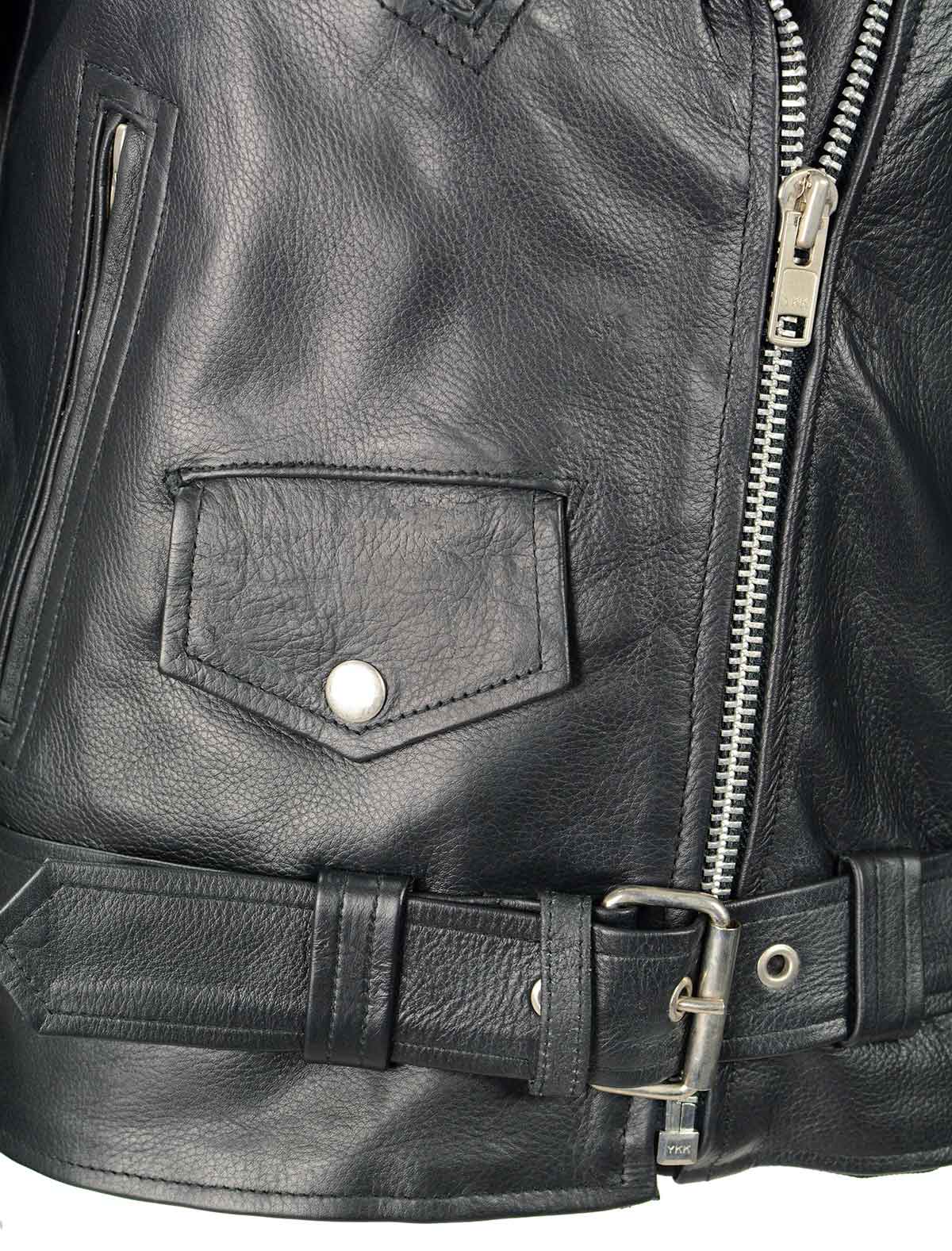 Milwaukee Leather LKL2701 Women's Classic Black Premium Leather Motorcycle Rider Jacket with Built-In Belt 16 Milwaukee Leather LKL2701 Women's Classic Black Premium Leather Motorcycle Rider Jacket with Built-In Belt