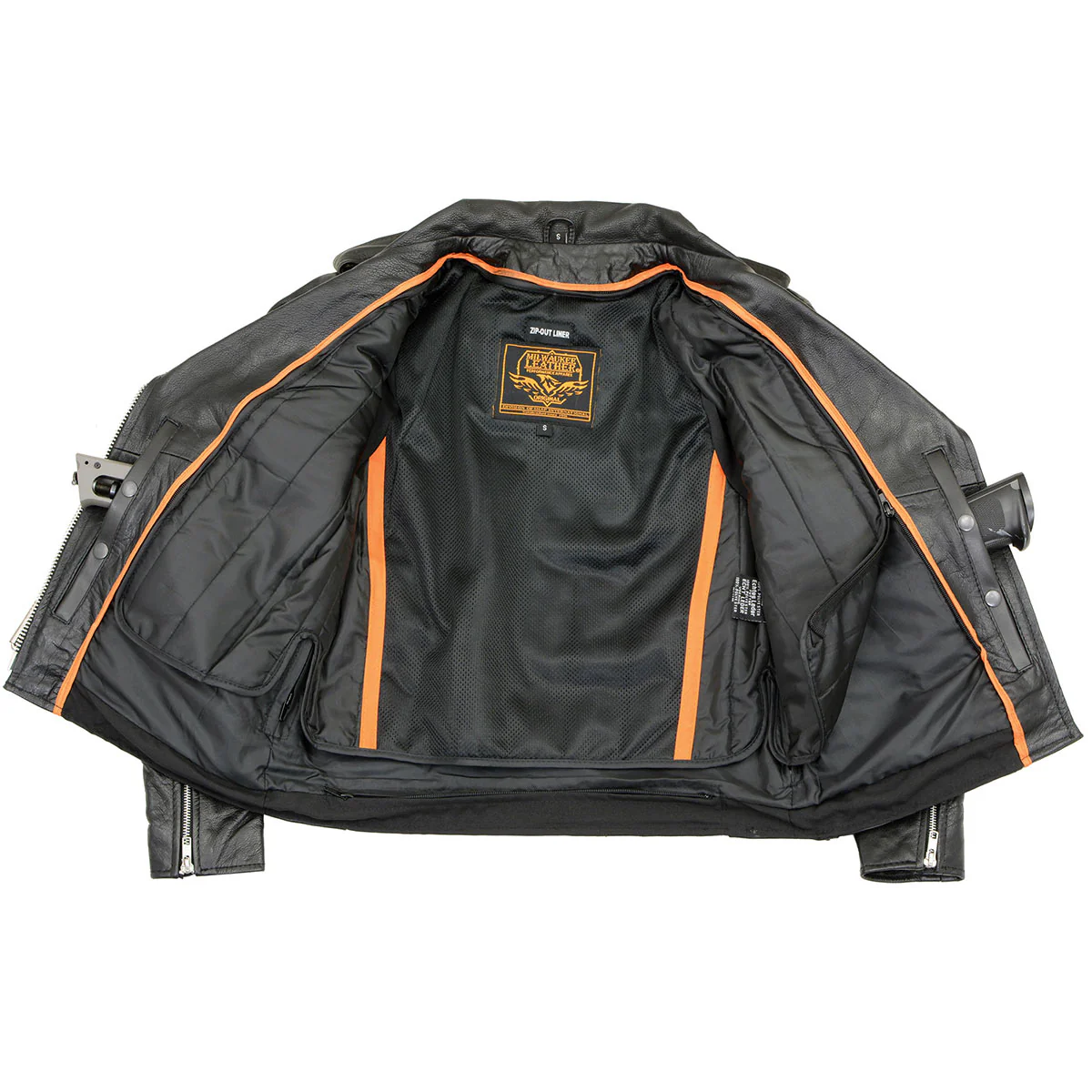 Milwaukee Leather LKL2701 Women's Classic Black Premium Leather Motorcycle Rider Jacket with Built-In Belt 5 Milwaukee Leather LKL2701 Women's Classic Black Premium Leather Motorcycle Rider Jacket with Built-In Belt