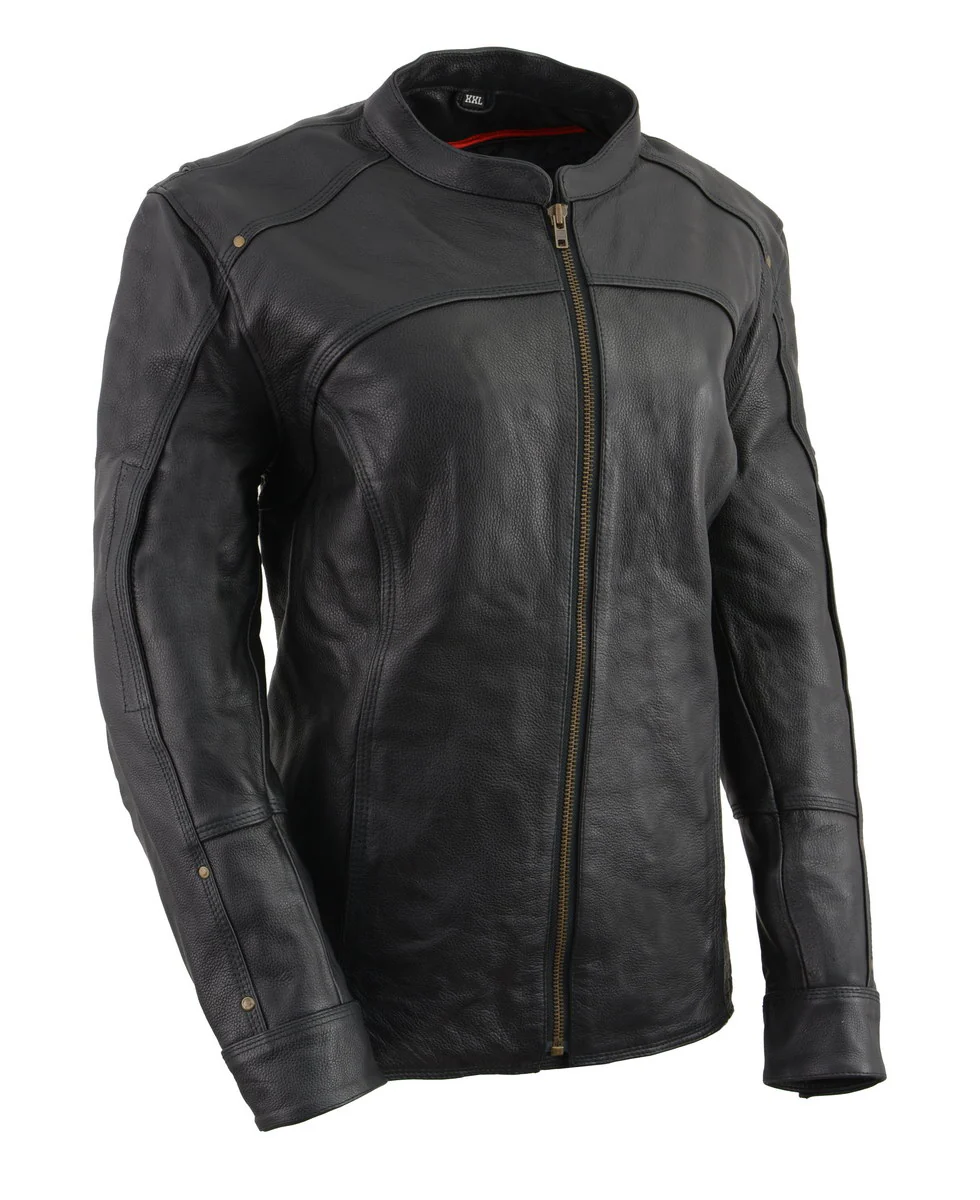 Milwaukee Leather ML8065 Women’s Long Premium Black Leather Jacket 1 Milwaukee Leather ML8065 Women’s Long Premium Black Leather Jacket